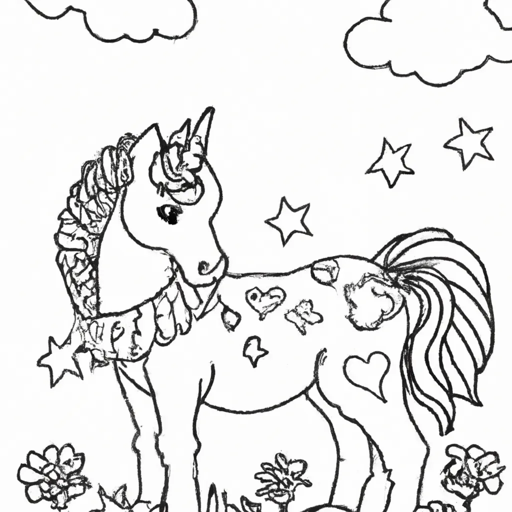 Desperte Sua Imaginação com Desenhos de Unicórnios para Colorir 18