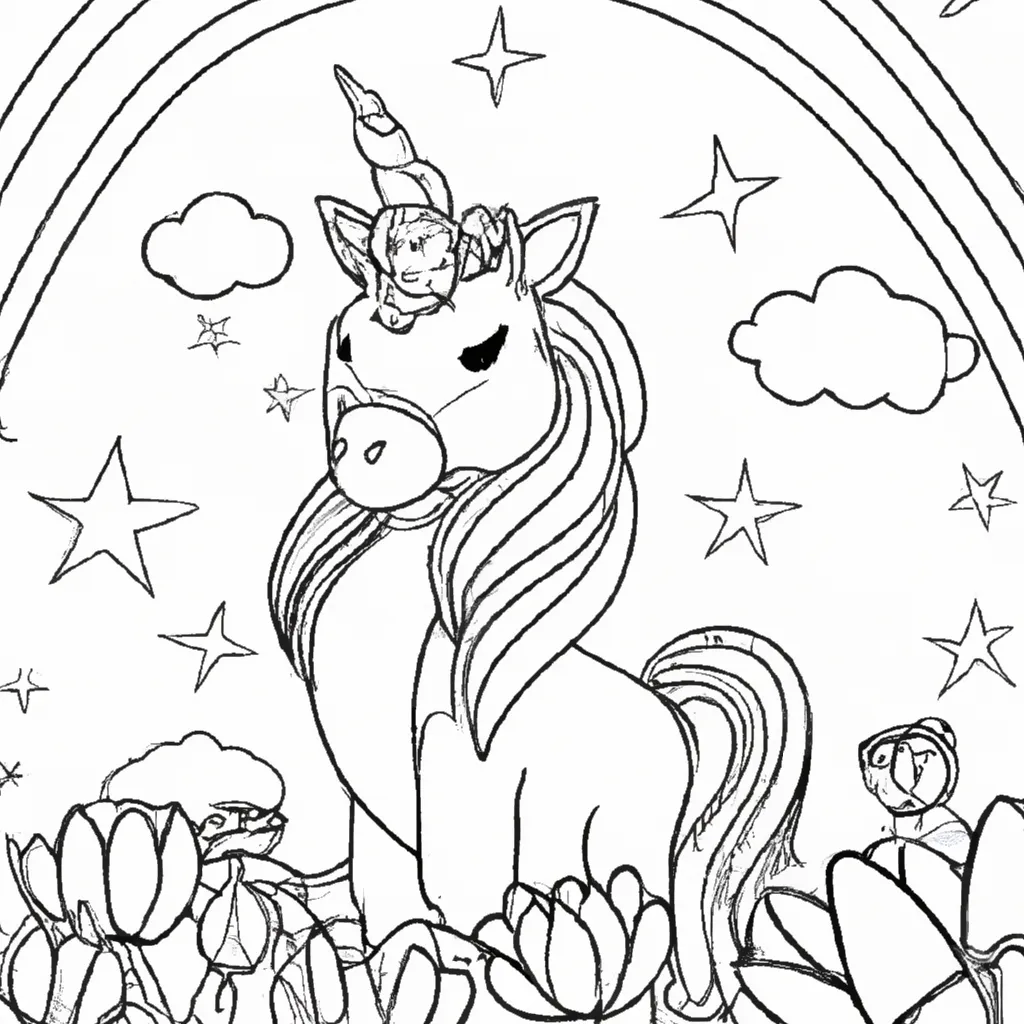 Desperte Sua Imaginação com Desenhos de Unicórnios para Colorir 28