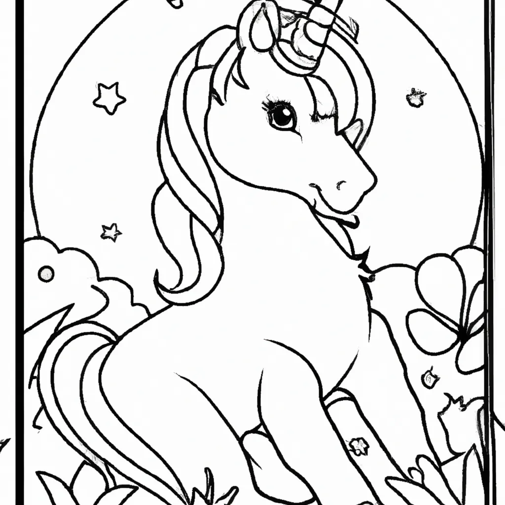 Desperte Sua Imaginação com Desenhos de Unicórnios para Colorir 12