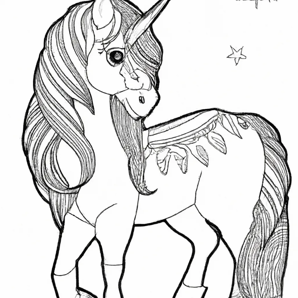 Desperte Sua Imaginação com Desenhos de Unicórnios para Colorir 14