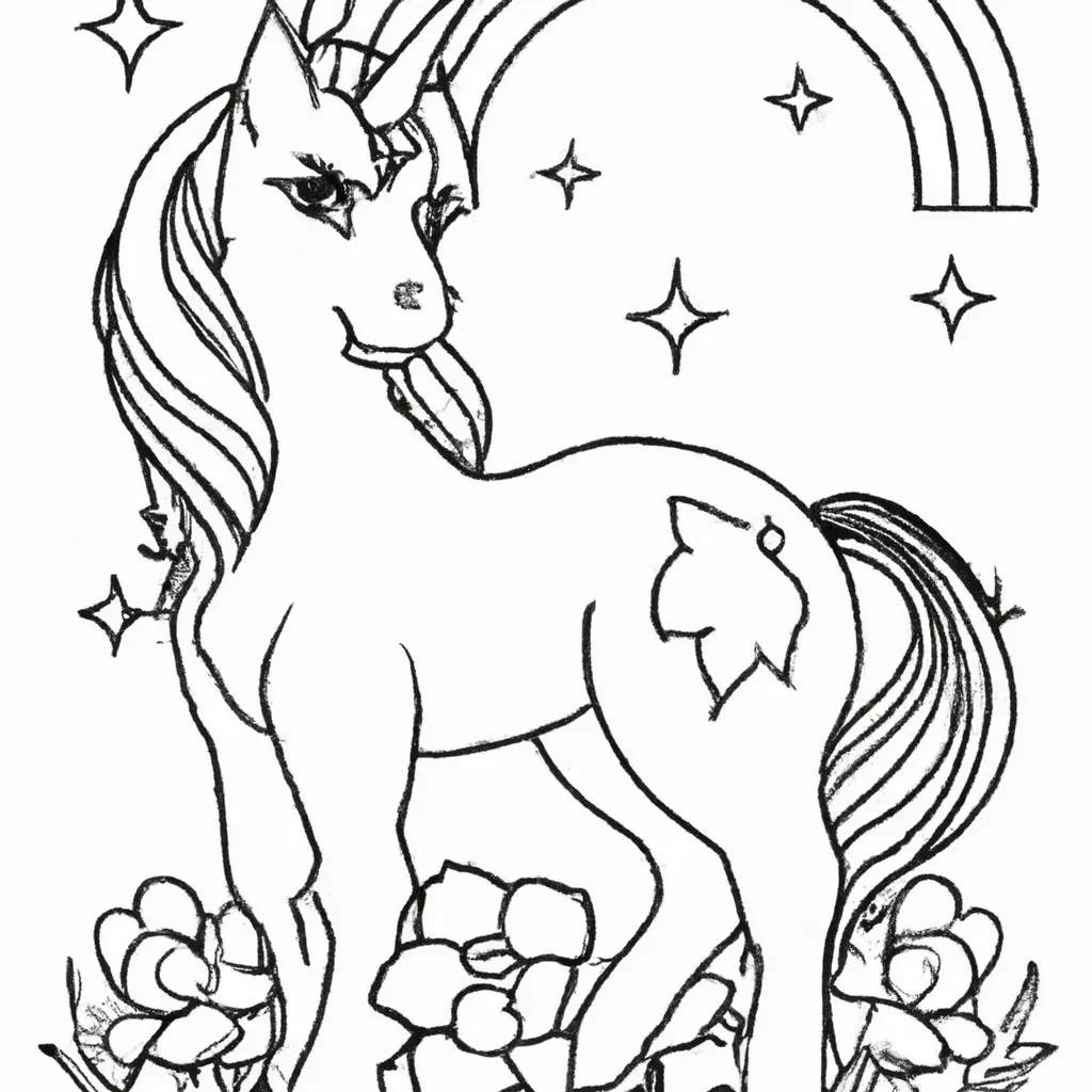 Desperte Sua Imaginação com Desenhos de Unicórnios para Colorir 16