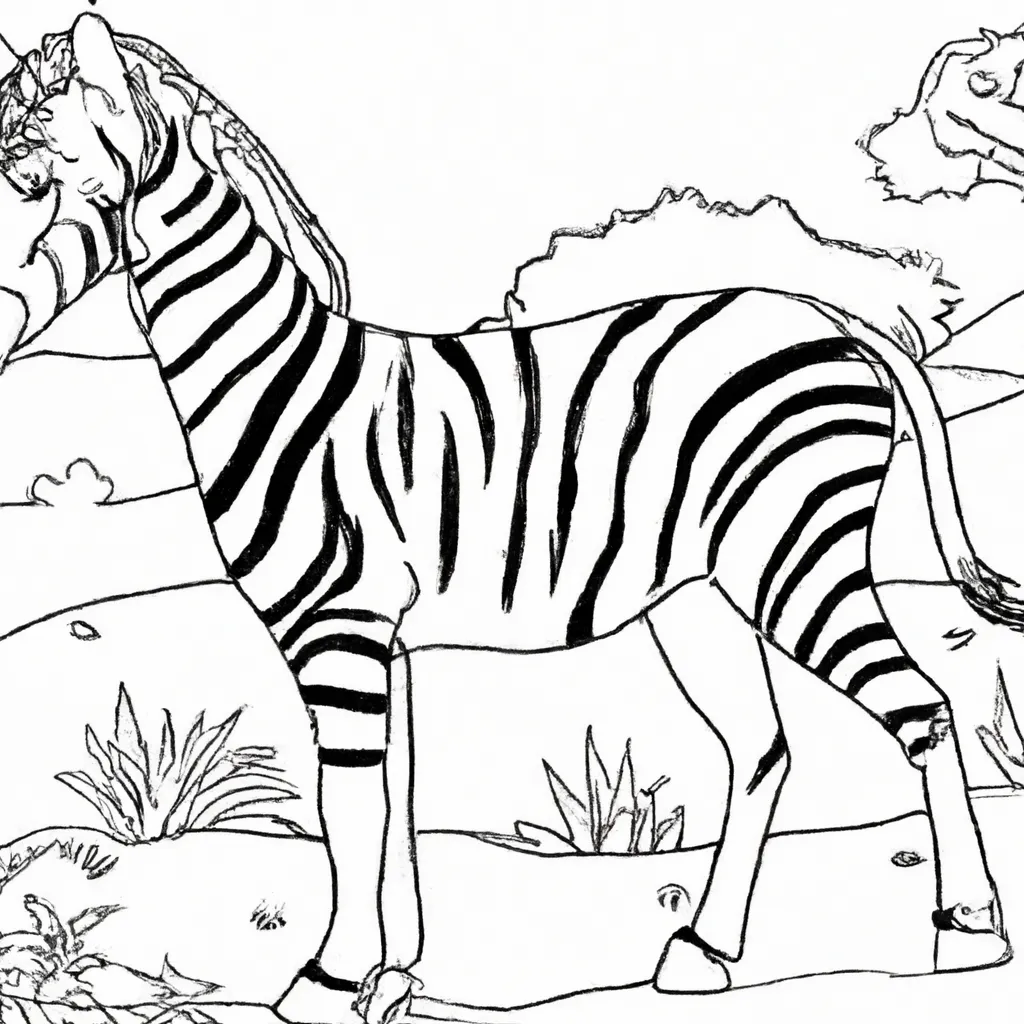 Desenhos de Zebra para Colorir: A Magia das Listras 1 Desenhos de Zebra para Colorir: A Magia das Listras