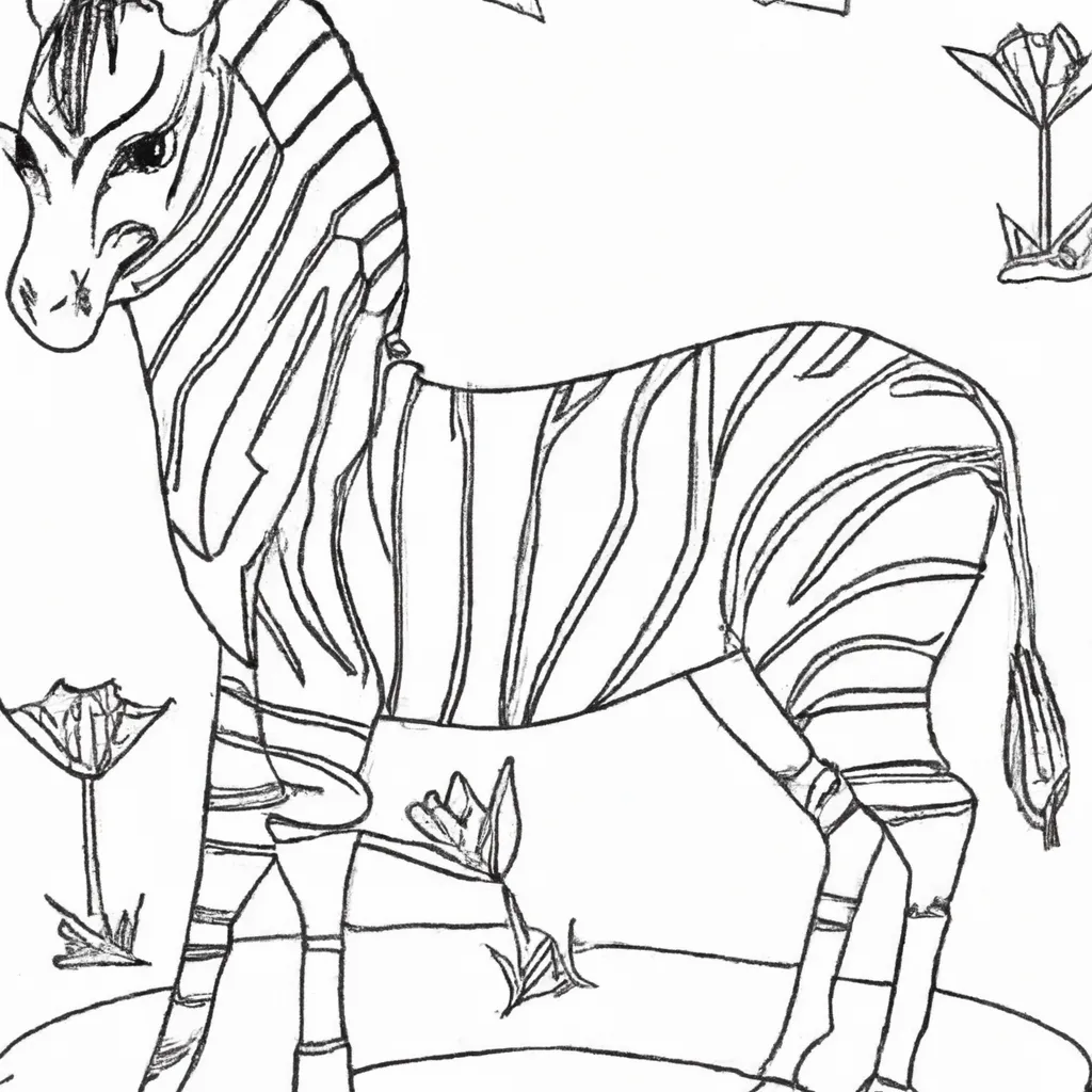 Desenhos de Zebra para Colorir: A Magia das Listras 21 Desenhos de Zebra para Colorir: A Magia das Listras 20