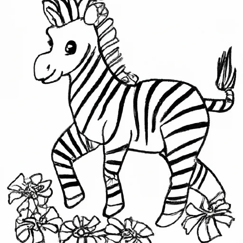 Desenhos de Zebra para Colorir: A Magia das Listras 25 Desenhos de Zebra para Colorir: A Magia das Listras 24