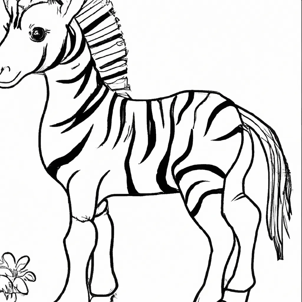 Desenhos de Zebra para Colorir: A Magia das Listras 9 Desenhos de Zebra para Colorir: A Magia das Listras 8