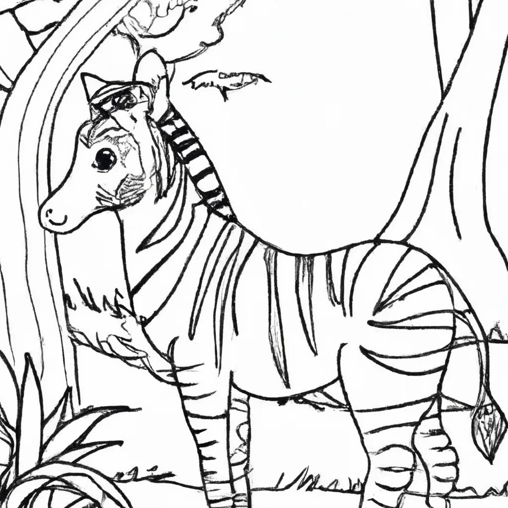 Desenhos de Zebra para Colorir: A Magia das Listras 29 Desenhos de Zebra para Colorir: A Magia das Listras 28