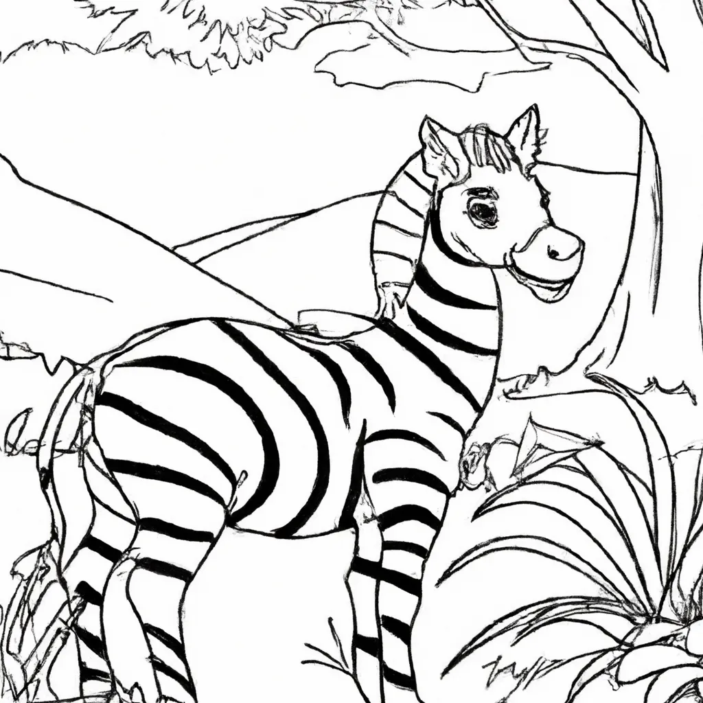 Desenhos de Zebra para Colorir: A Magia das Listras 13 Desenhos de Zebra para Colorir: A Magia das Listras 12