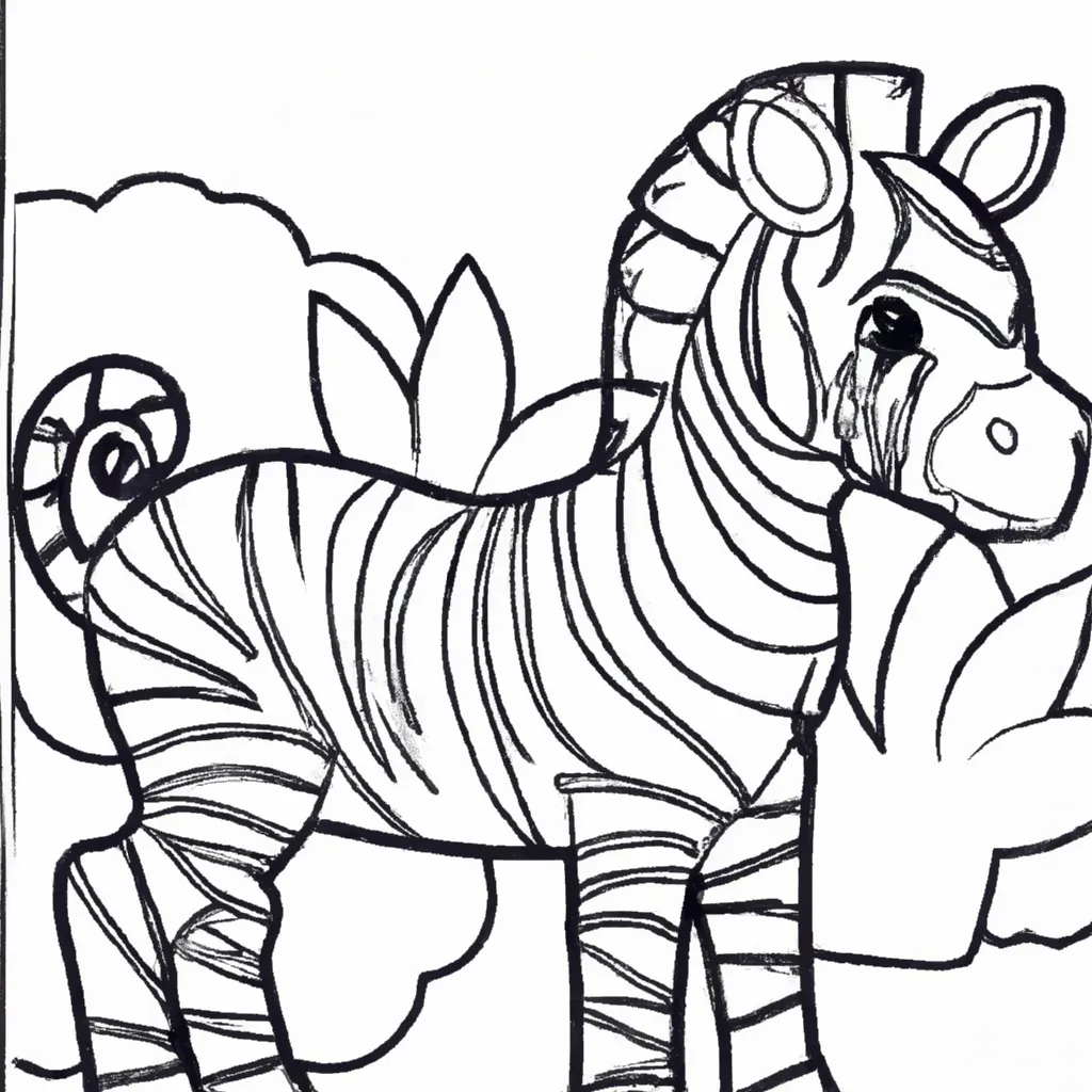 Desenhos de Zebra para Colorir: A Magia das Listras 15 Desenhos de Zebra para Colorir: A Magia das Listras 14