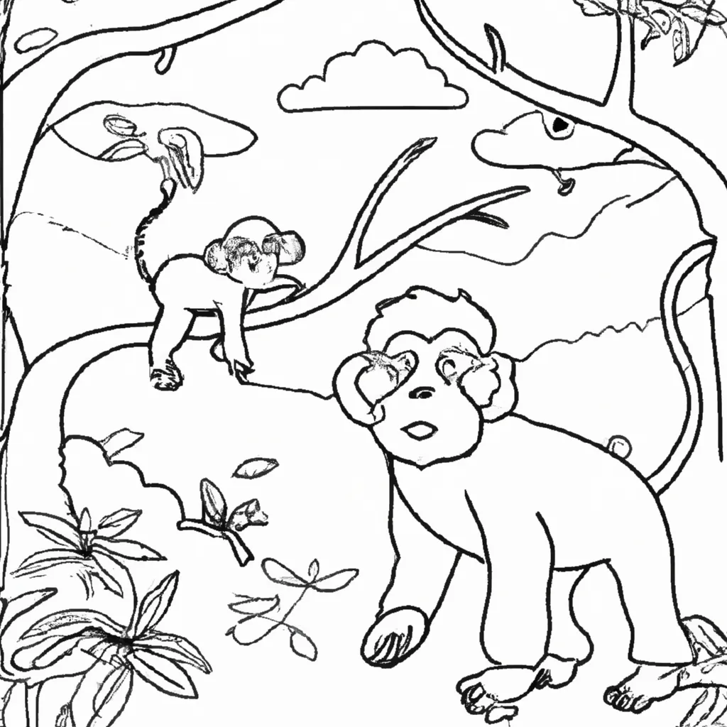 Explore a Selva com Desenhos de Macacos para Colorir