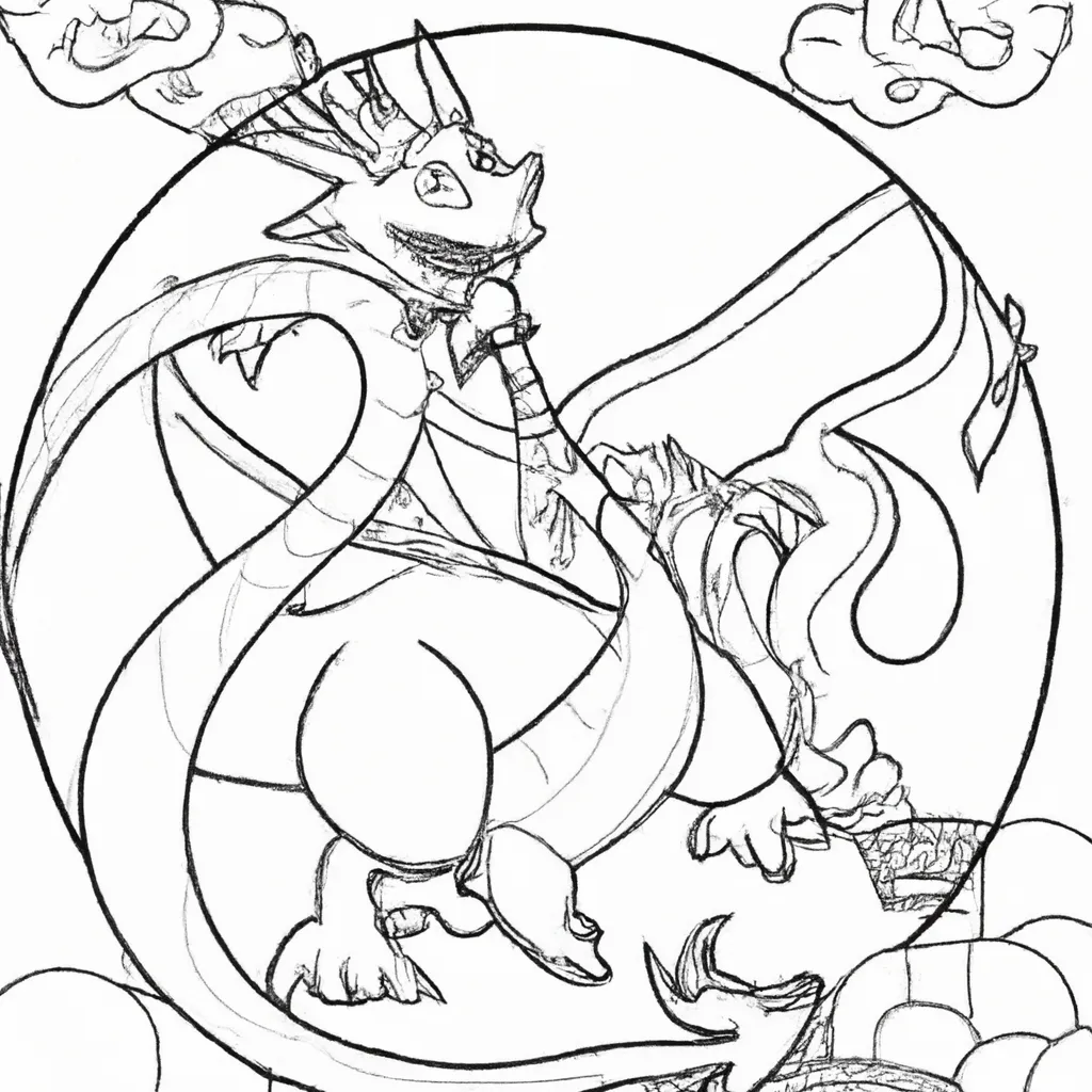 Entre no Mundo Mágico dos Desenhos de Dragões para Colorir 2