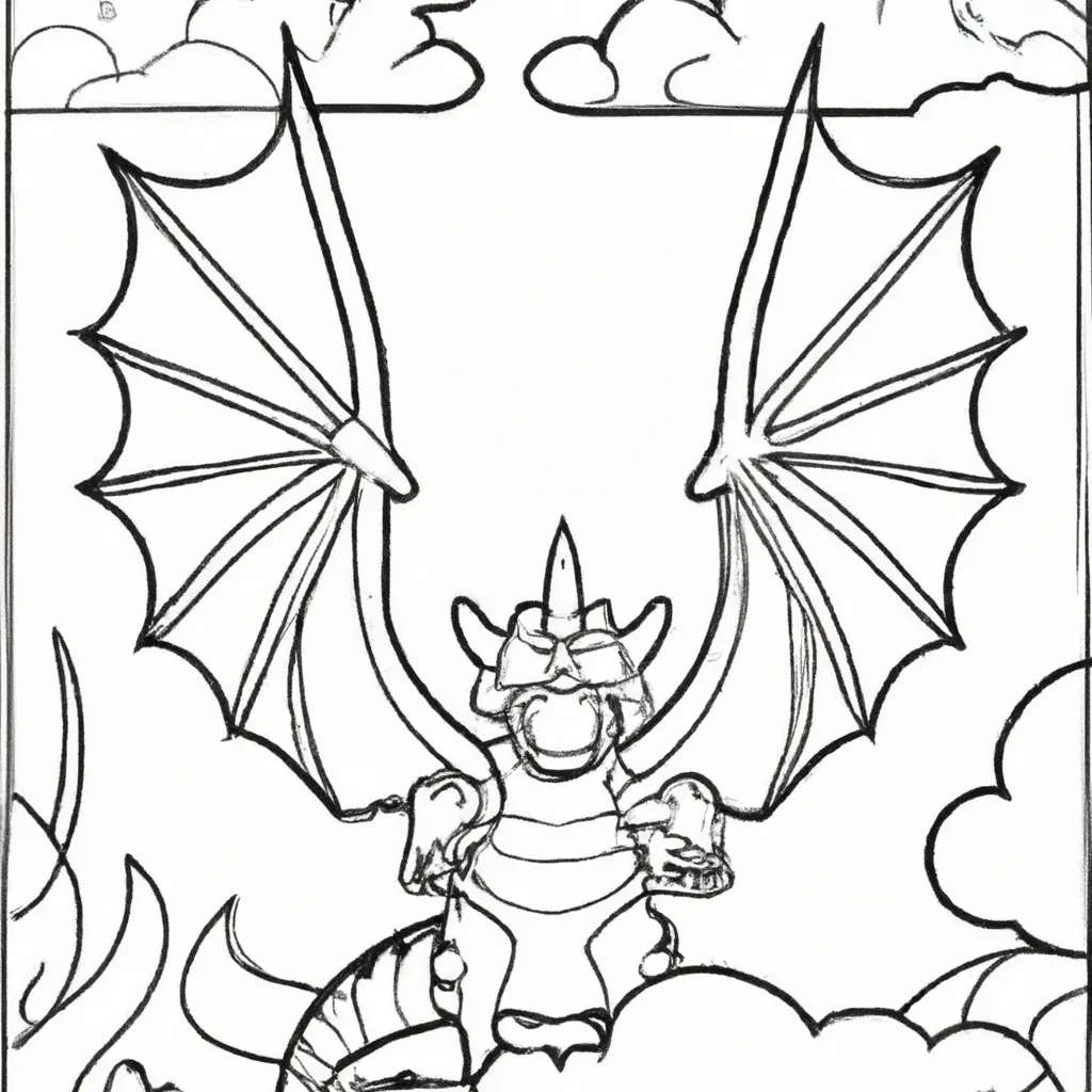 Entre no Mundo Mágico dos Desenhos de Dragões para Colorir 10