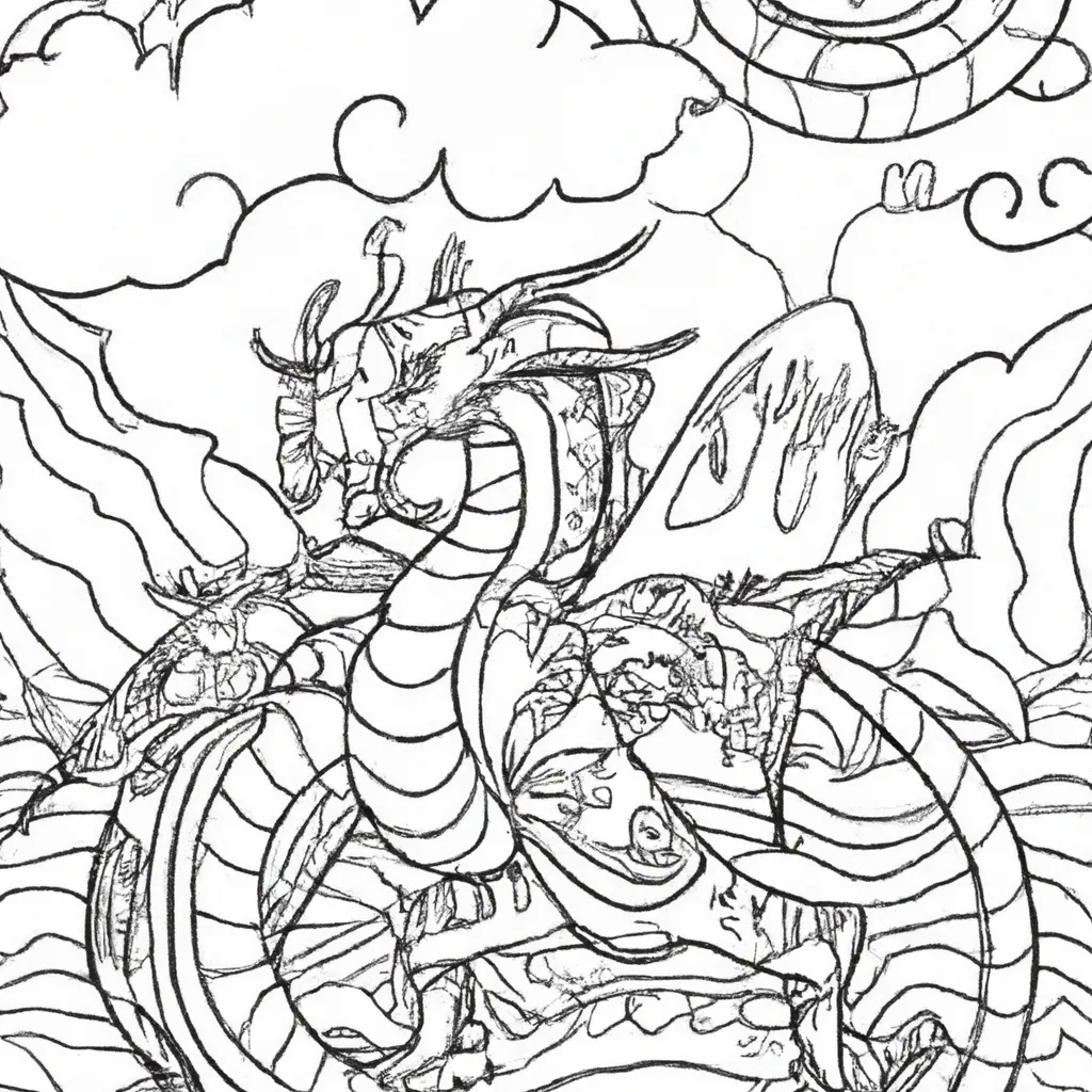 Entre no Mundo Mágico dos Desenhos de Dragões para Colorir 22