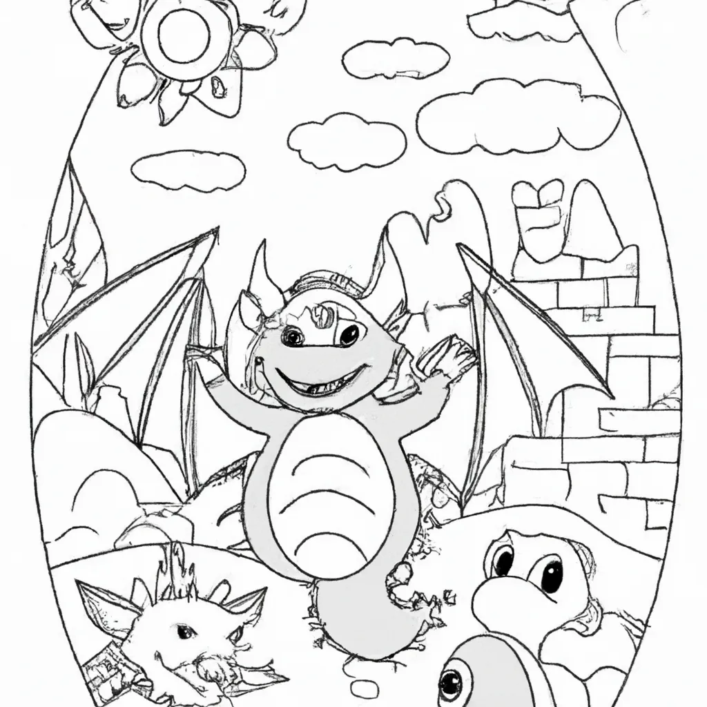 Entre no Mundo Mágico dos Desenhos de Dragões para Colorir 26