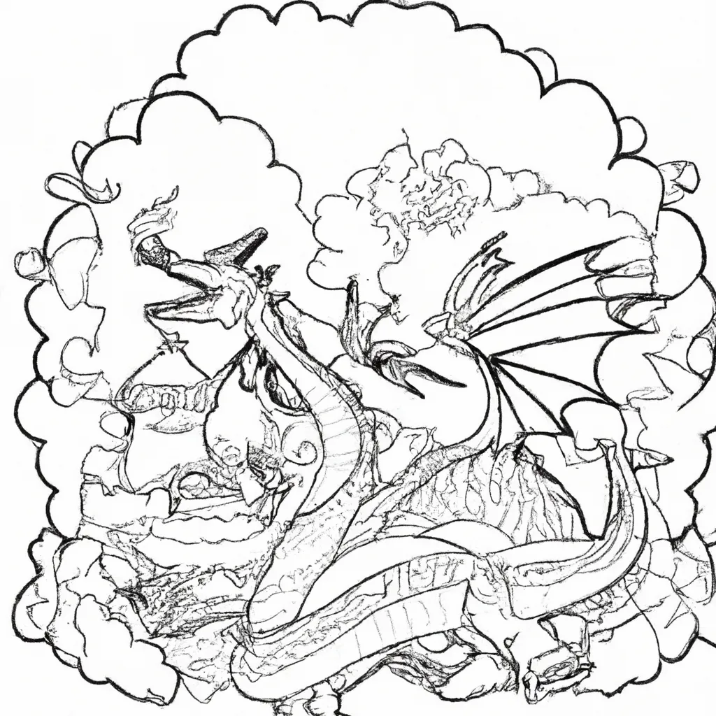 Entre no Mundo Mágico dos Desenhos de Dragões para Colorir 14