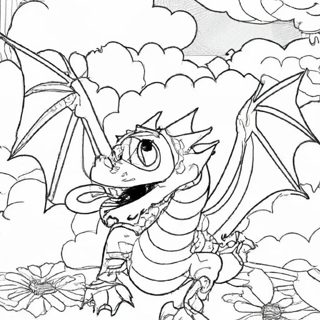 Entre no Mundo Mágico dos Desenhos de Dragões para Colorir 16