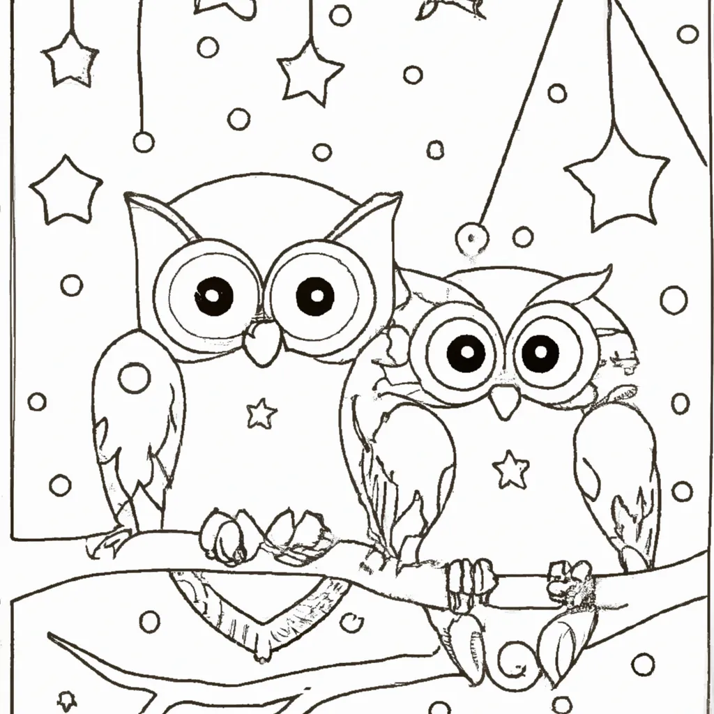 Corujas para Colorir: Noite Mágica nos Desenhos