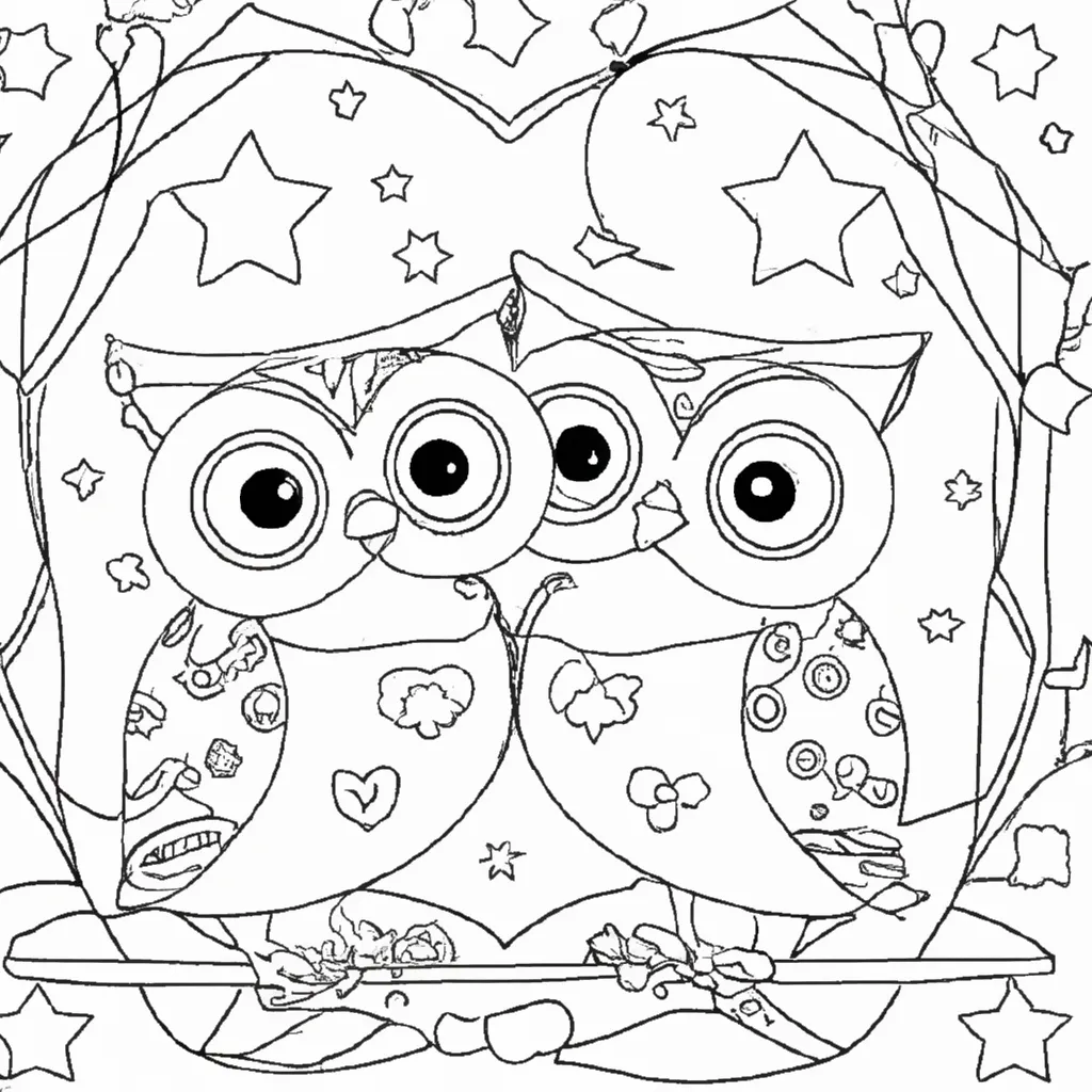 Corujas para Colorir: Noite Mágica nos Desenhos 12