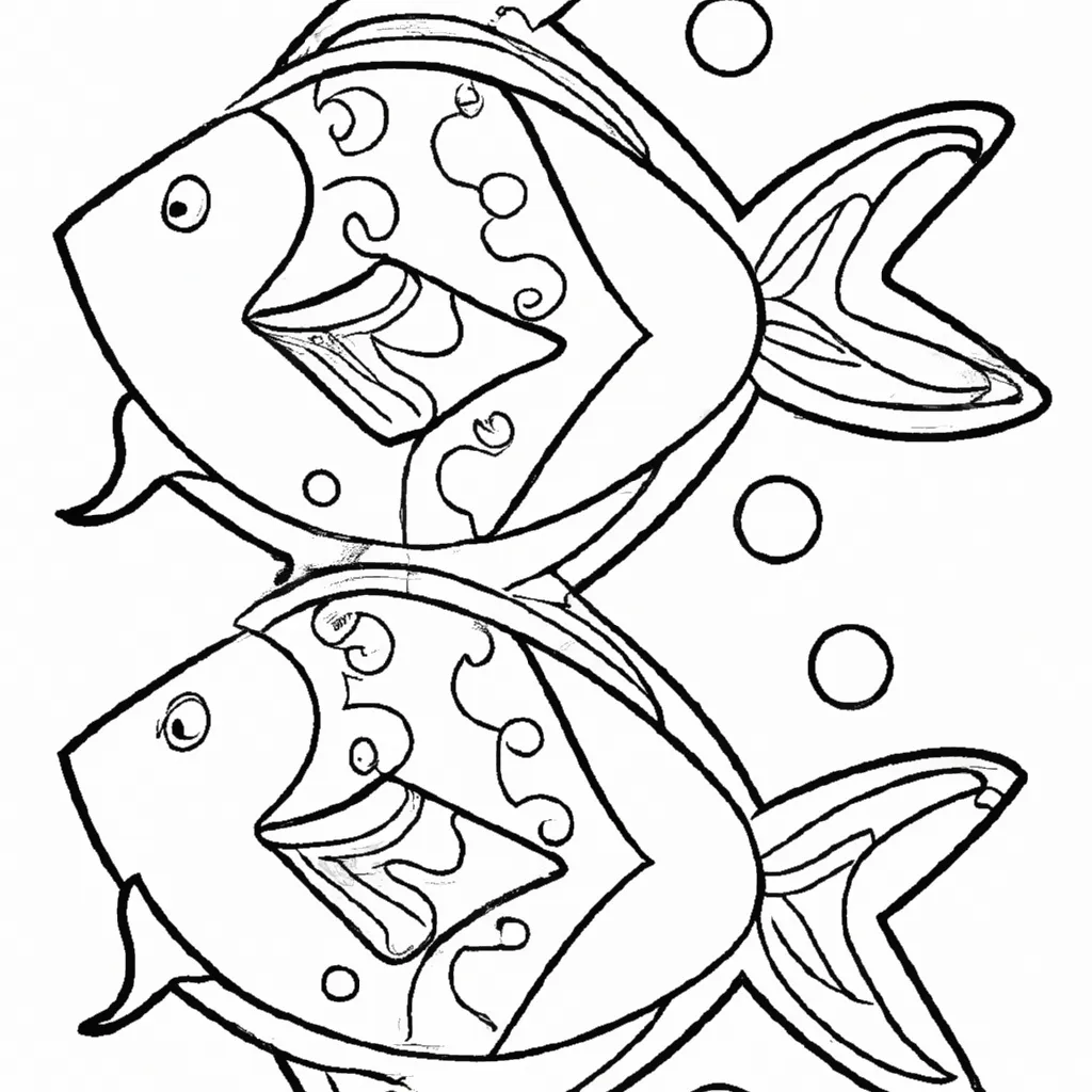 Delicie-se com os Desenhos de Peixes para Colorir 28