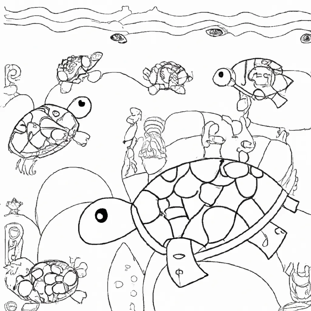 Pinte o Mundo Aquático com Desenhos de Tartarugas para Colorir 21 Pinte o Mundo Aquático com Desenhos de Tartarugas para Colorir 20