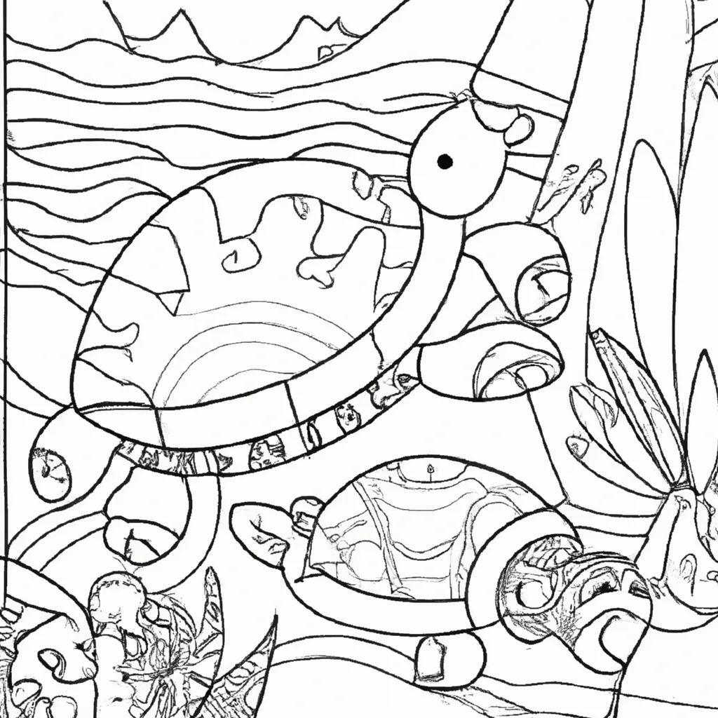 Pinte o Mundo Aquático com Desenhos de Tartarugas para Colorir 11 Pinte o Mundo Aquático com Desenhos de Tartarugas para Colorir 10