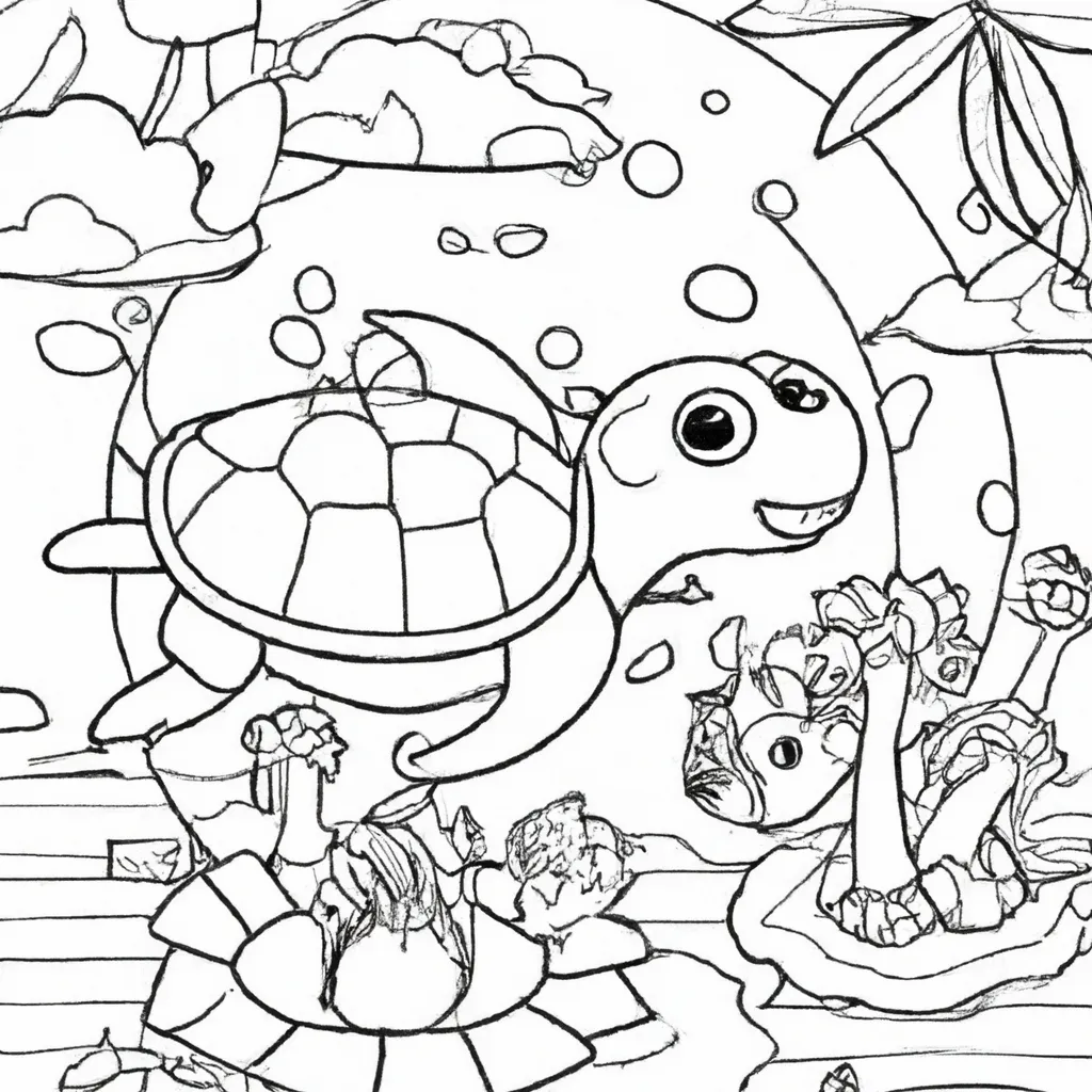 Pinte o Mundo Aquático com Desenhos de Tartarugas para Colorir 19 Pinte o Mundo Aquático com Desenhos de Tartarugas para Colorir 18