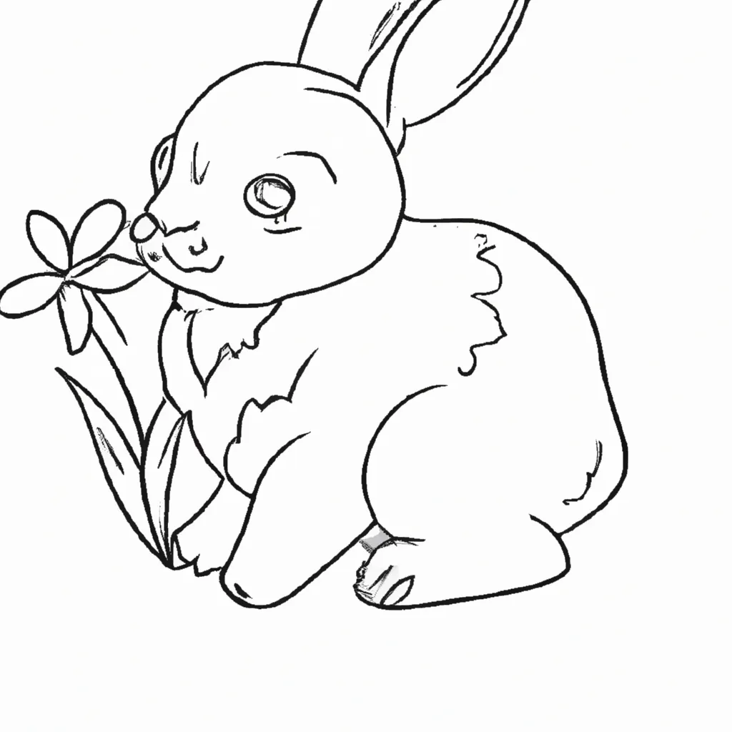 Desfrute da Tranquilidade com Desenhos de Coelhos para Colorir 6