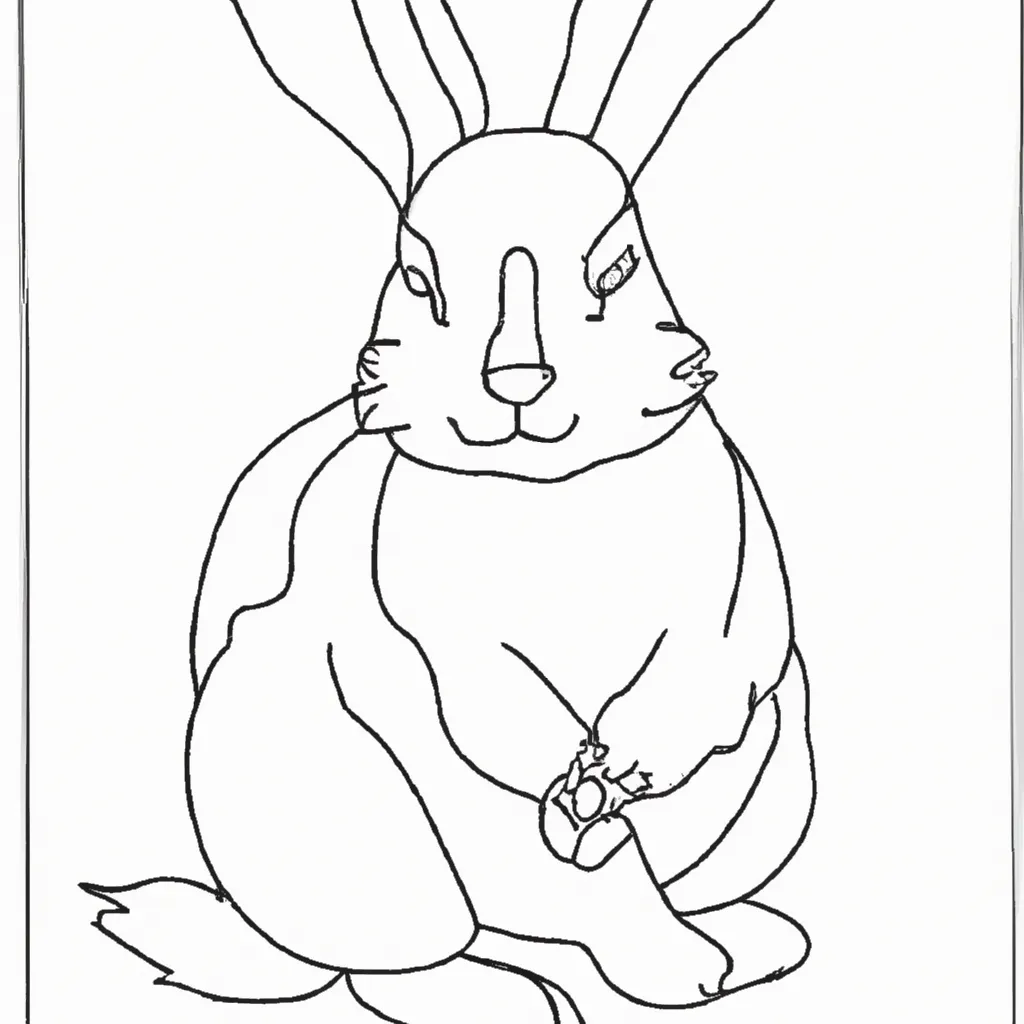 Desfrute da Tranquilidade com Desenhos de Coelhos para Colorir 12