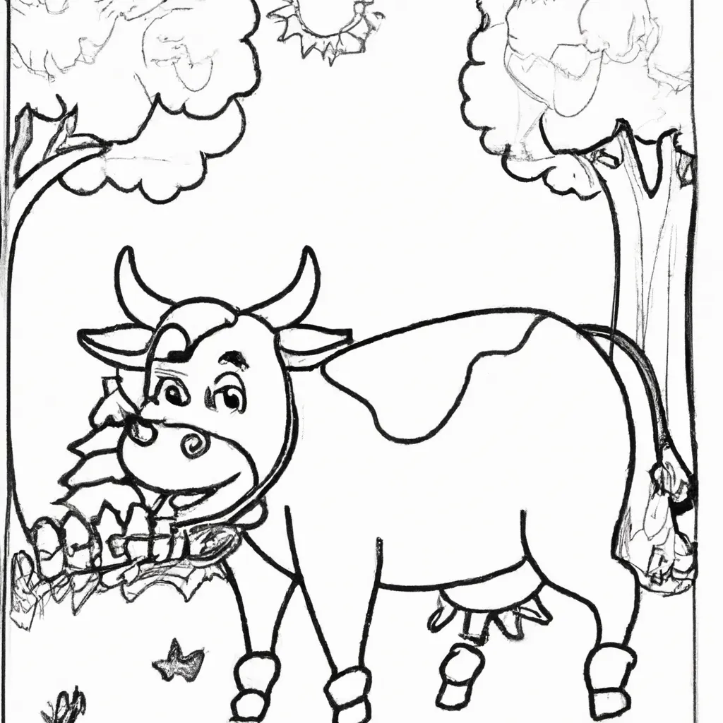As Maravilhas da Fazenda: Desenhos de Vacas para Colorir 2