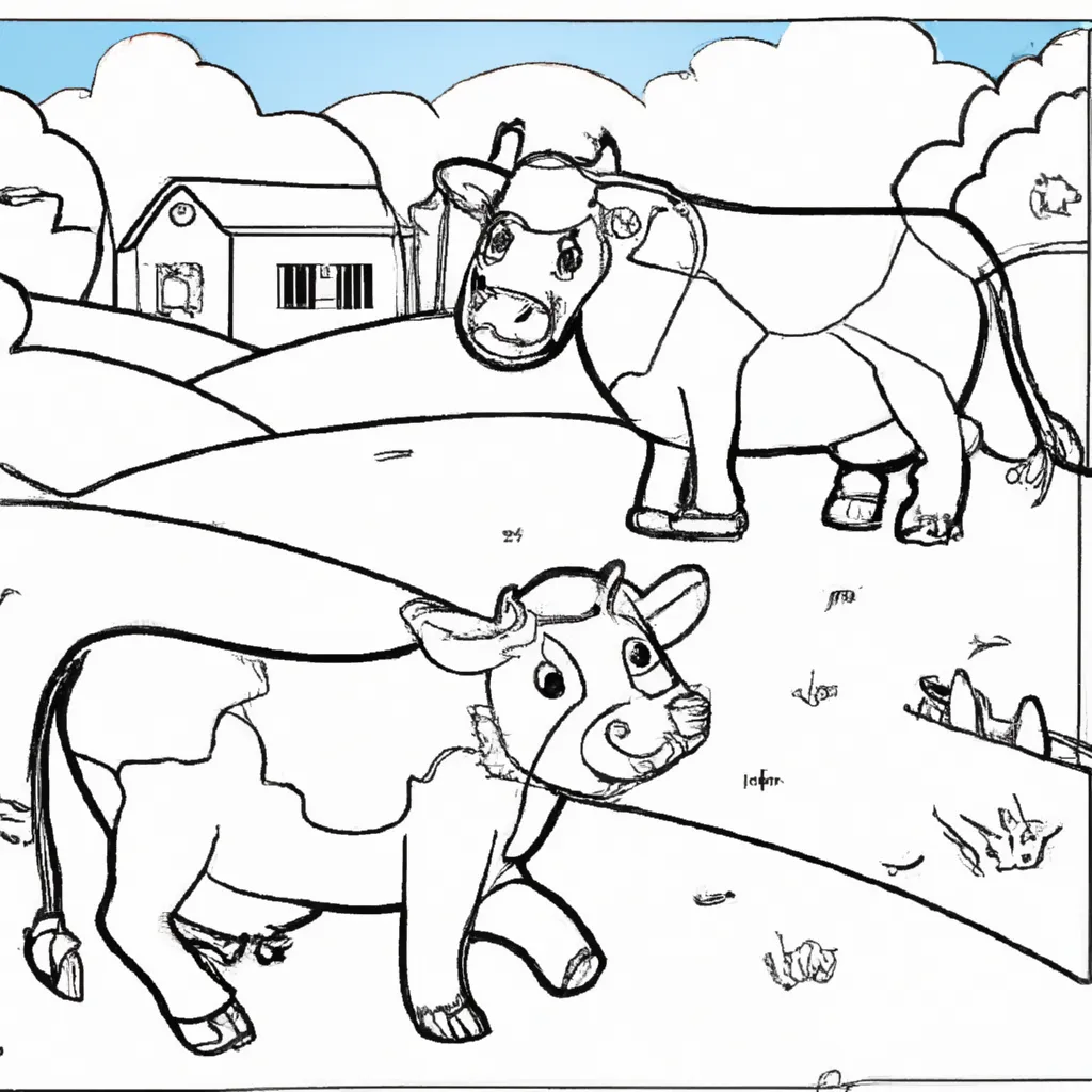 As Maravilhas da Fazenda: Desenhos de Vacas para Colorir 22