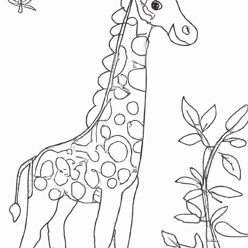 Desenhos de Girafas para Colorir: Um Toque de Selvageria 6