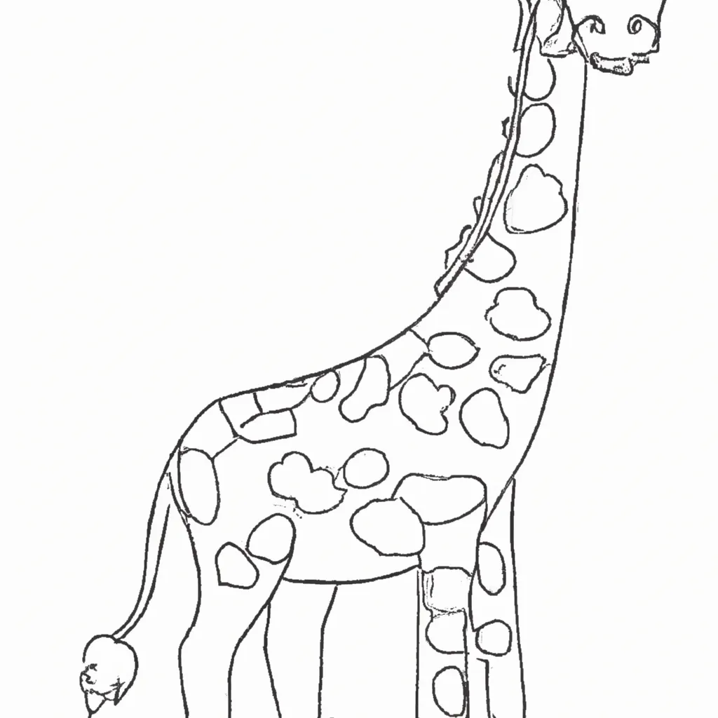 Desenhos de Girafas para Colorir: Um Toque de Selvageria 24