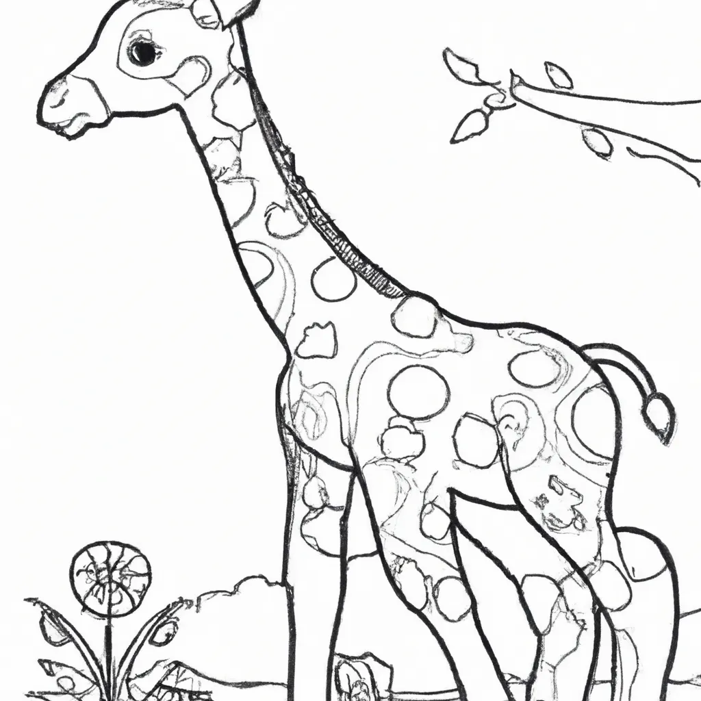 Desenhos de Girafas para Colorir: Um Toque de Selvageria 8
