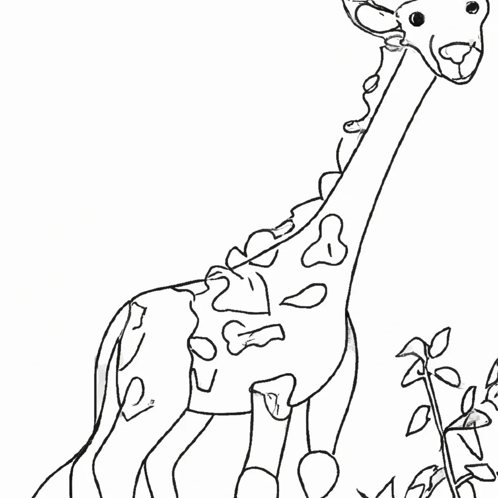 Desenhos de Girafas para Colorir: Um Toque de Selvageria 18