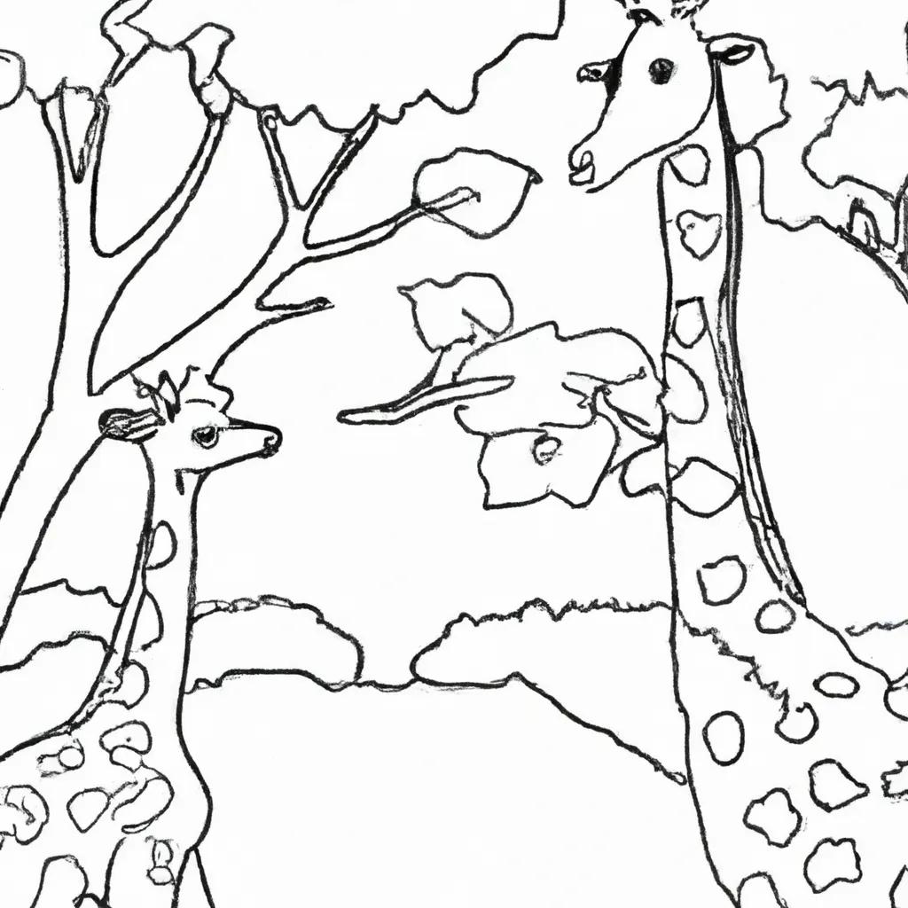 Desenhos de Girafas para Colorir: Um Toque de Selvageria 26