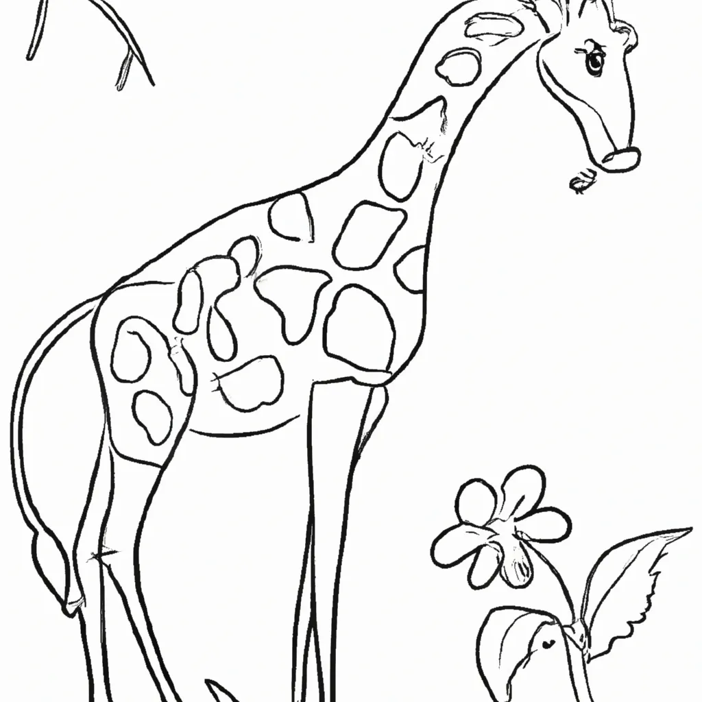 Desenhos de Girafas para Colorir: Um Toque de Selvageria 28