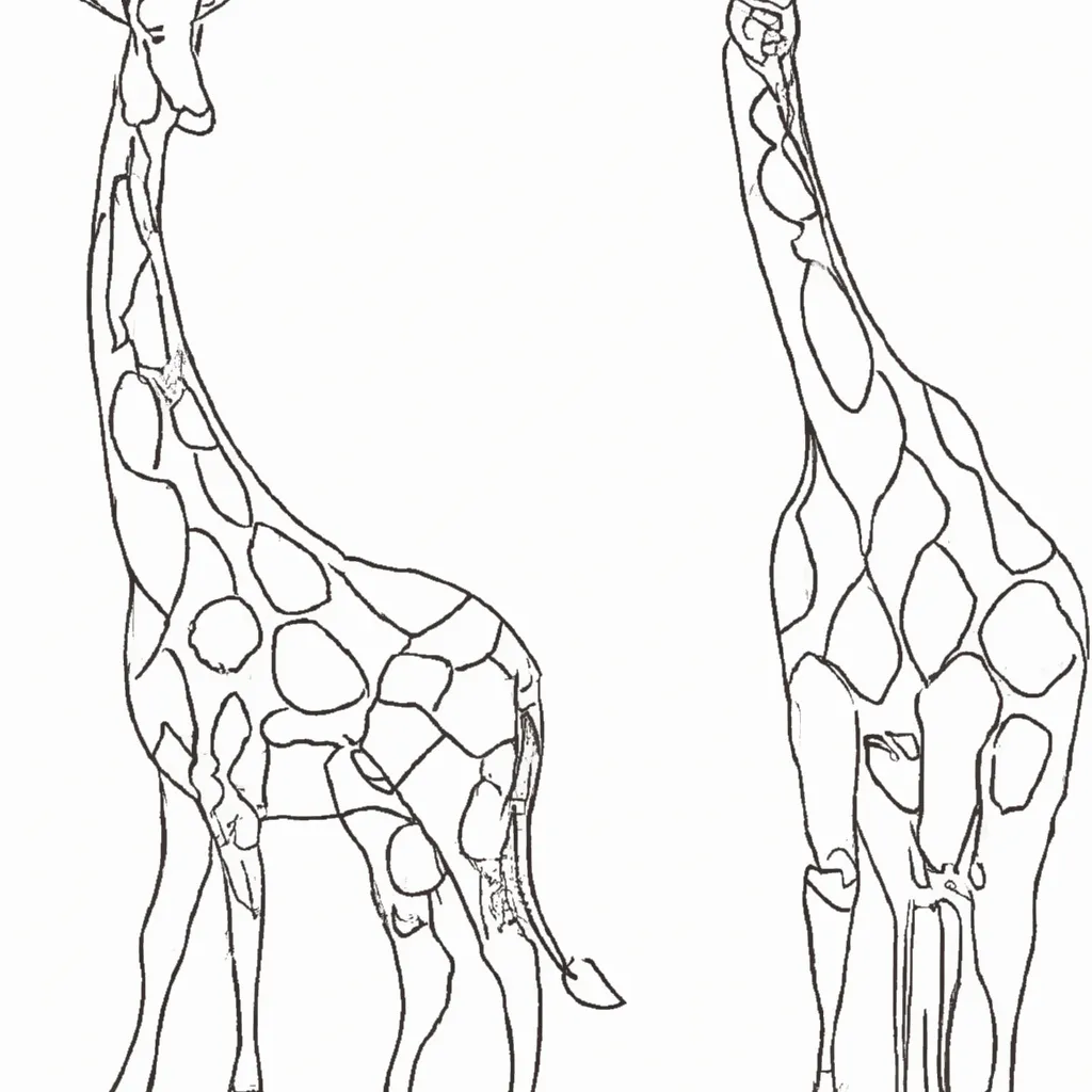 Desenhos de Girafas para Colorir: Um Toque de Selvageria 12