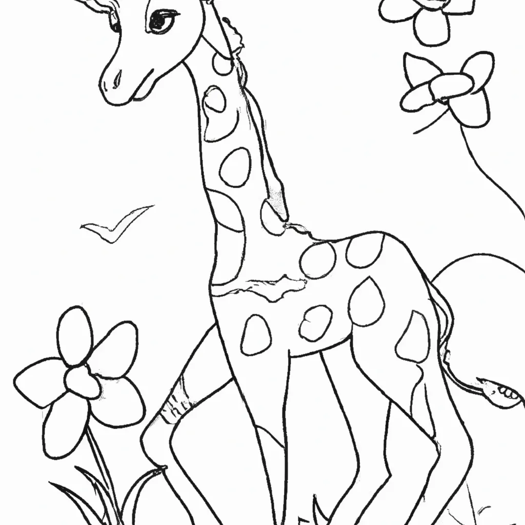 Desenhos de Girafas para Colorir: Um Toque de Selvageria 14
