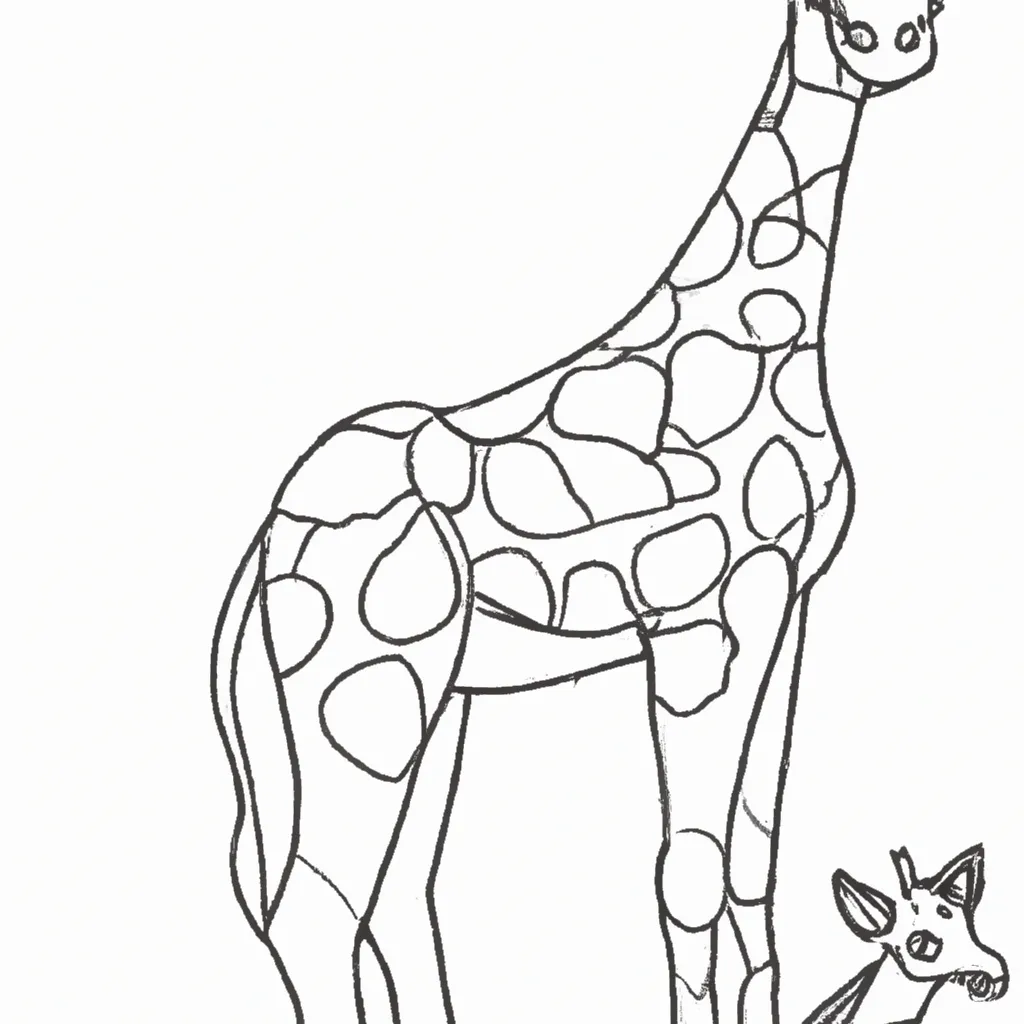 Desenhos de Girafas para Colorir: Um Toque de Selvageria 16