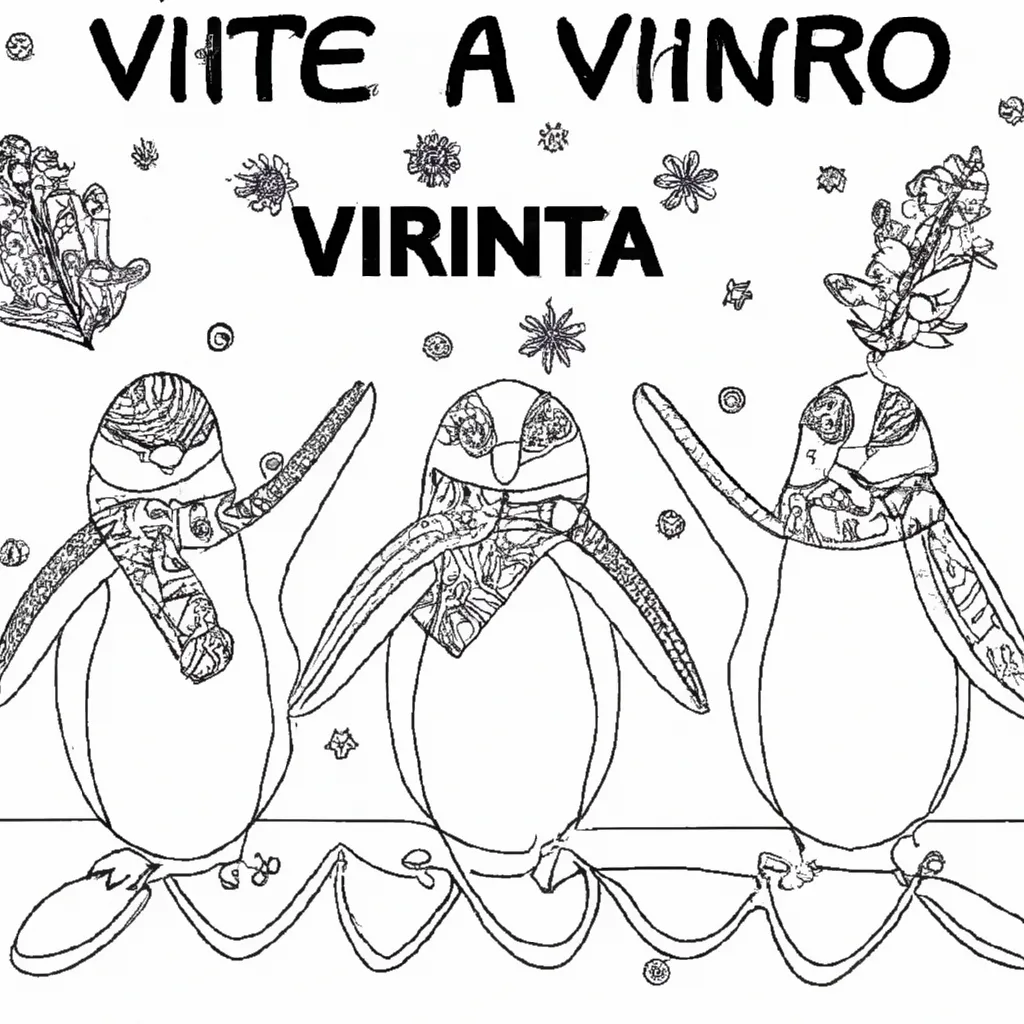 Viva o Encanto do Inverno com Desenhos de Pinguins para Colorir 24