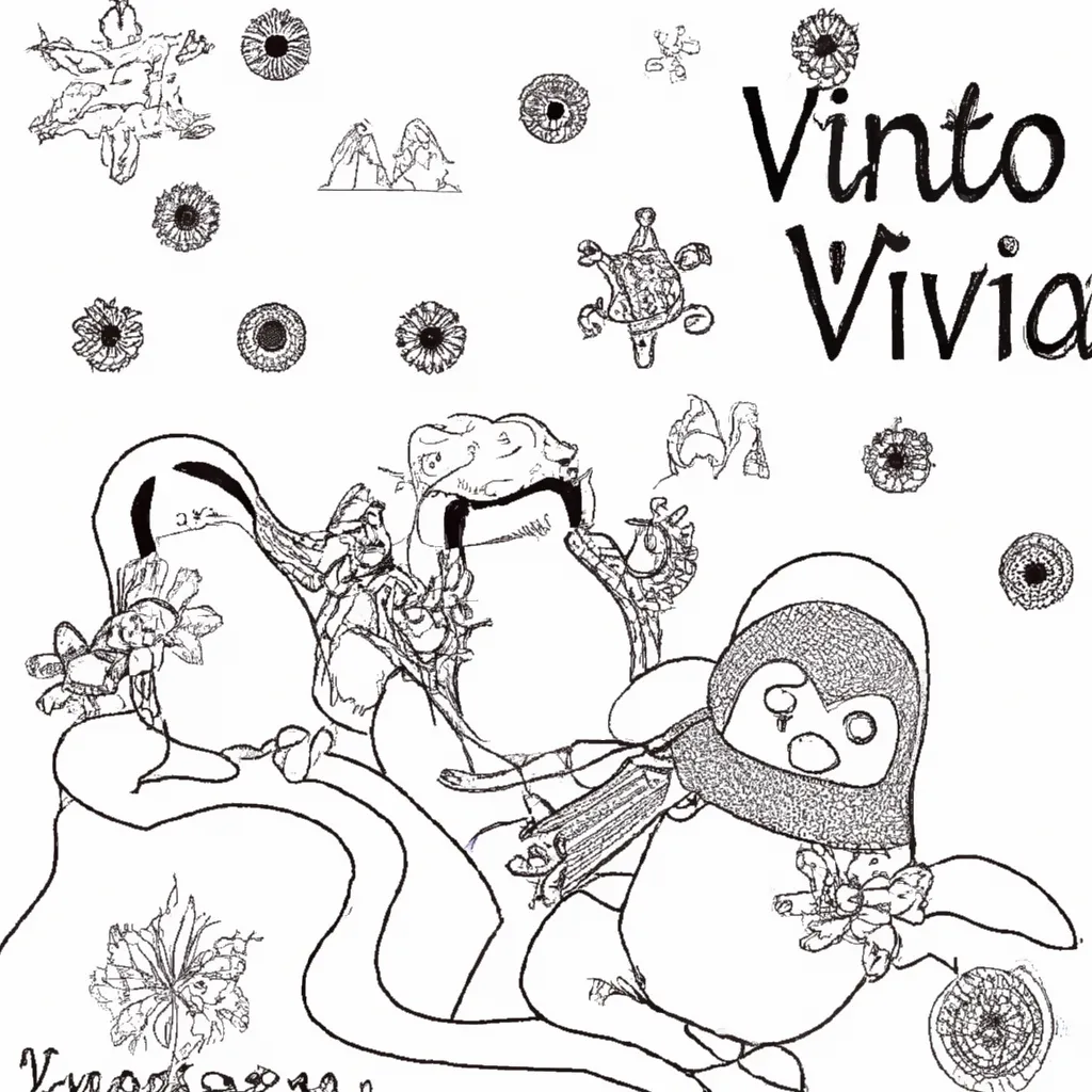 Viva o Encanto do Inverno com Desenhos de Pinguins para Colorir 4