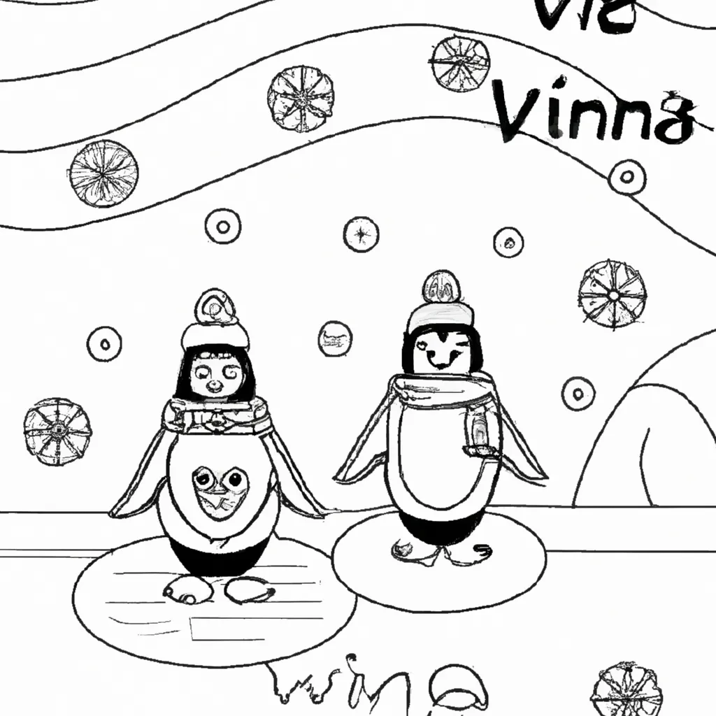 Viva o Encanto do Inverno com Desenhos de Pinguins para Colorir 28