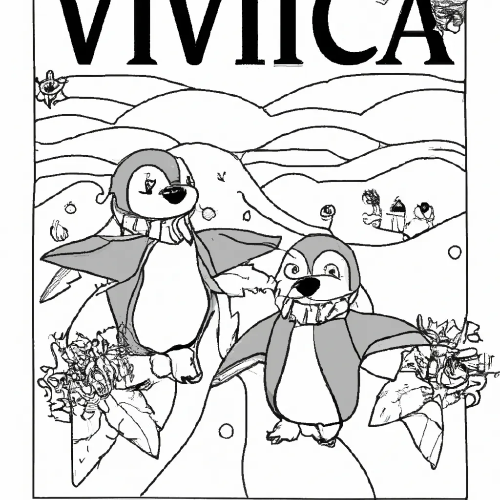 Viva o Encanto do Inverno com Desenhos de Pinguins para Colorir 14