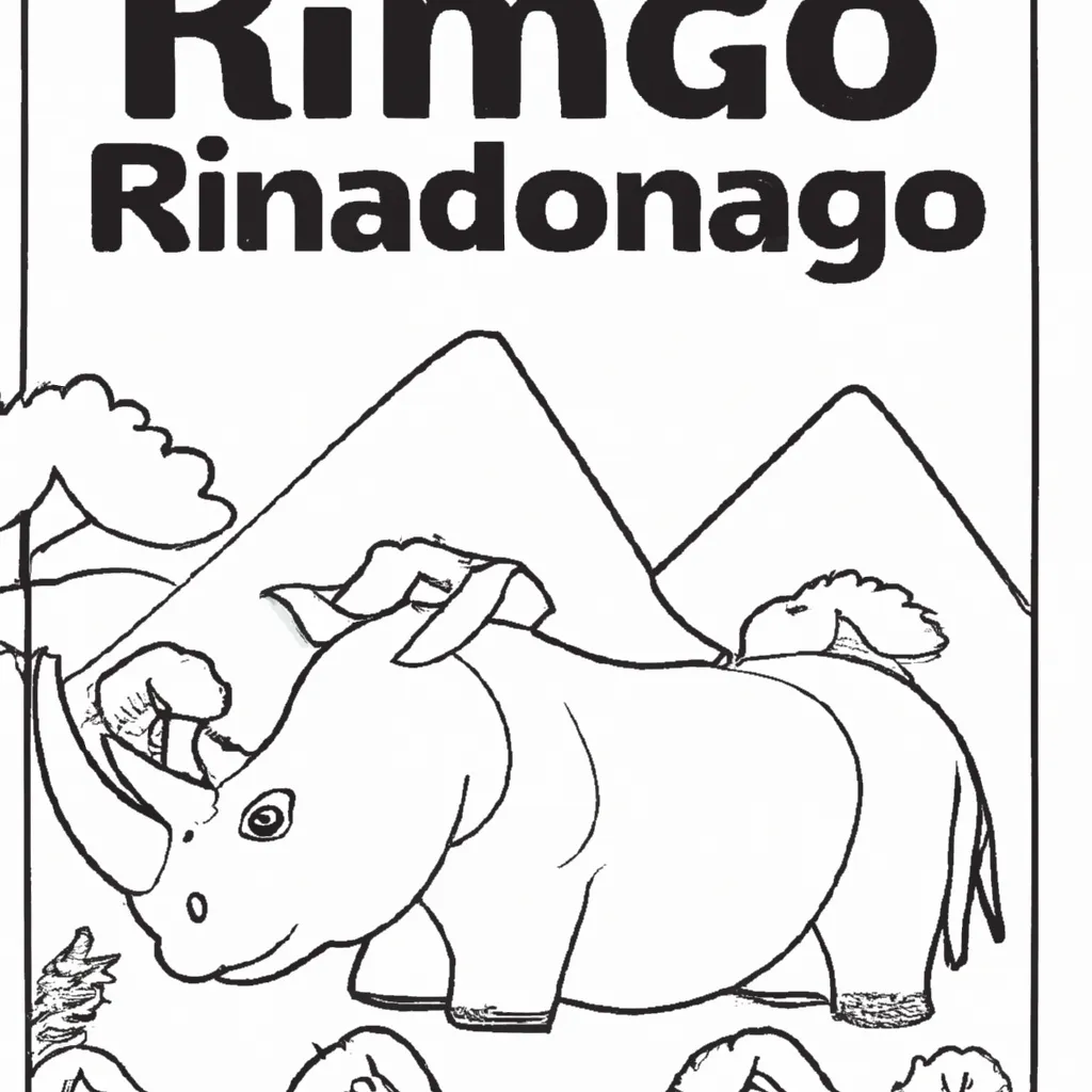 A Jornada Selvagem: Desenhos de Rinocerontes para Colorir 10