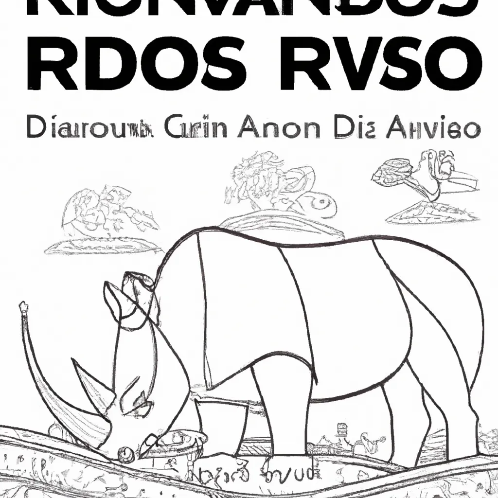 A Jornada Selvagem: Desenhos de Rinocerontes para Colorir 18