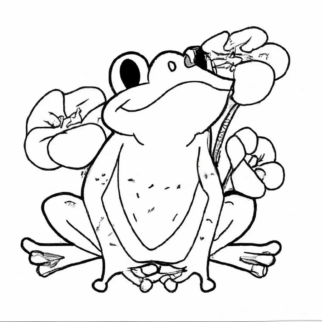 Ilumine Seu Dia com Desenhos de Sapos para Colorir 10