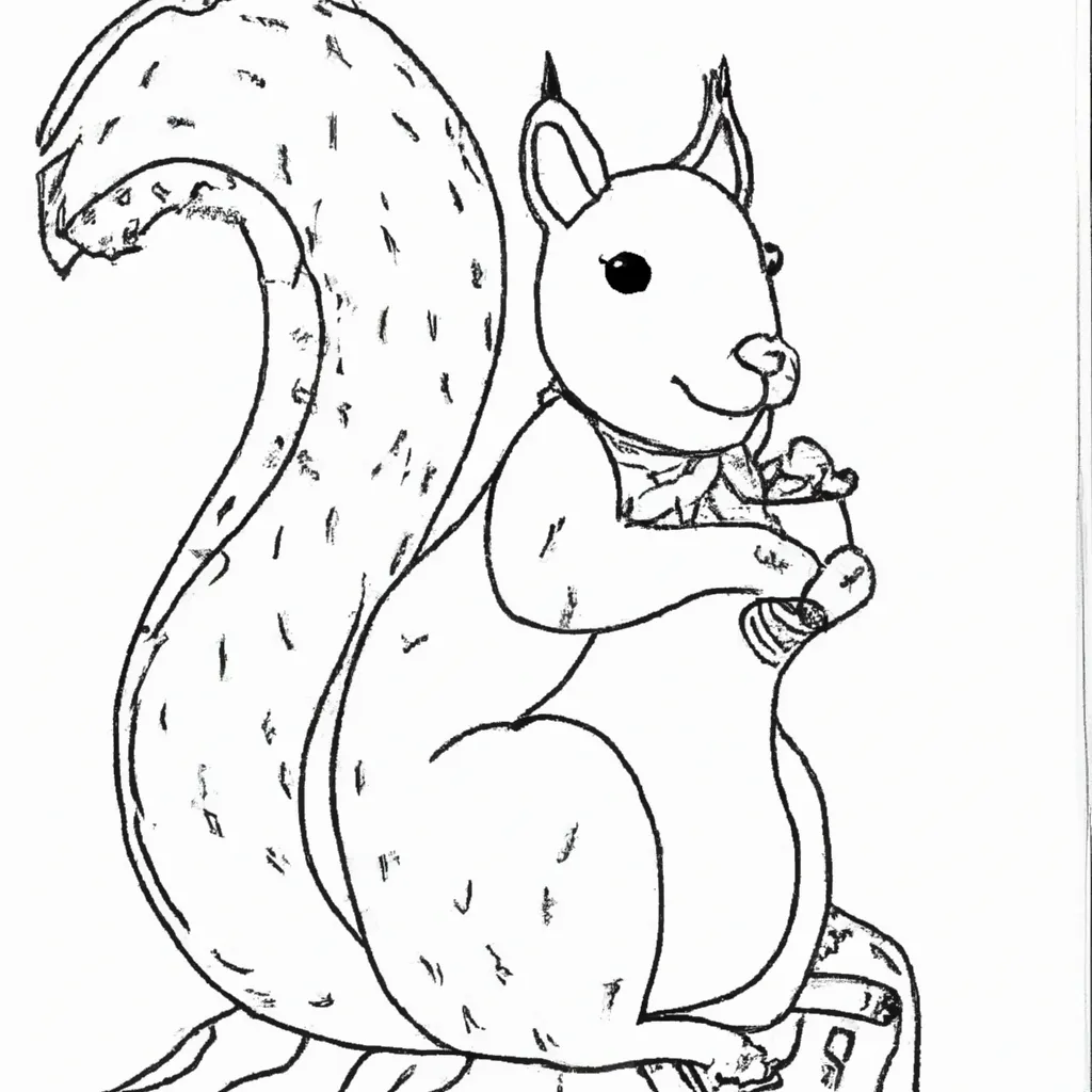 A Magia dos Desenhos de Esquilos para Colorir 2