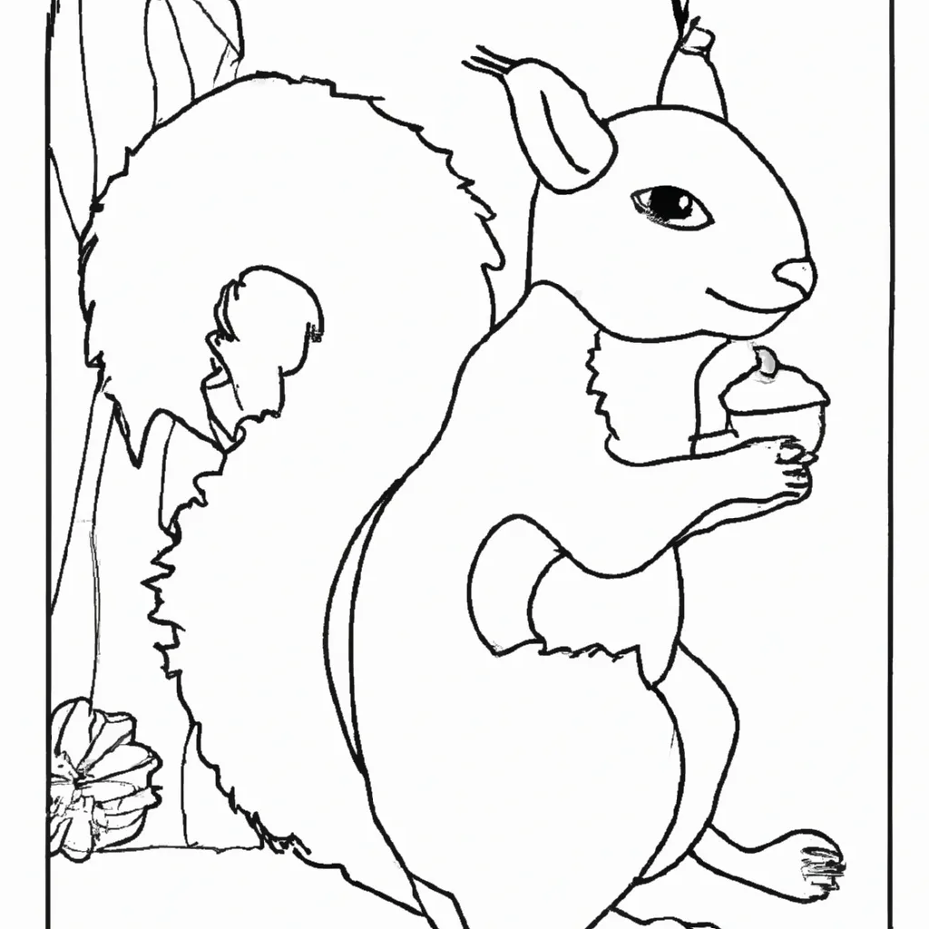 A Magia dos Desenhos de Esquilos para Colorir 20