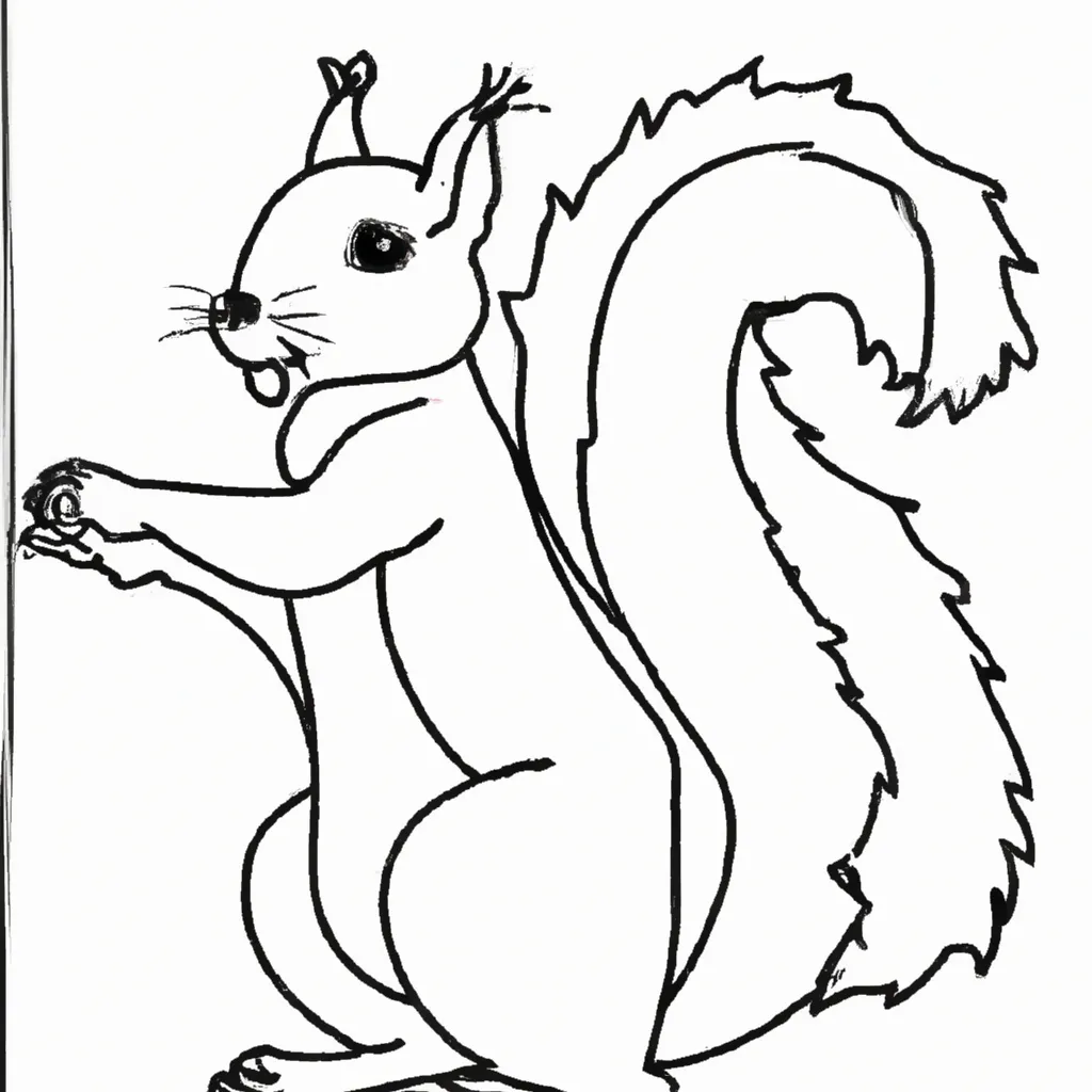 A Magia dos Desenhos de Esquilos para Colorir 4