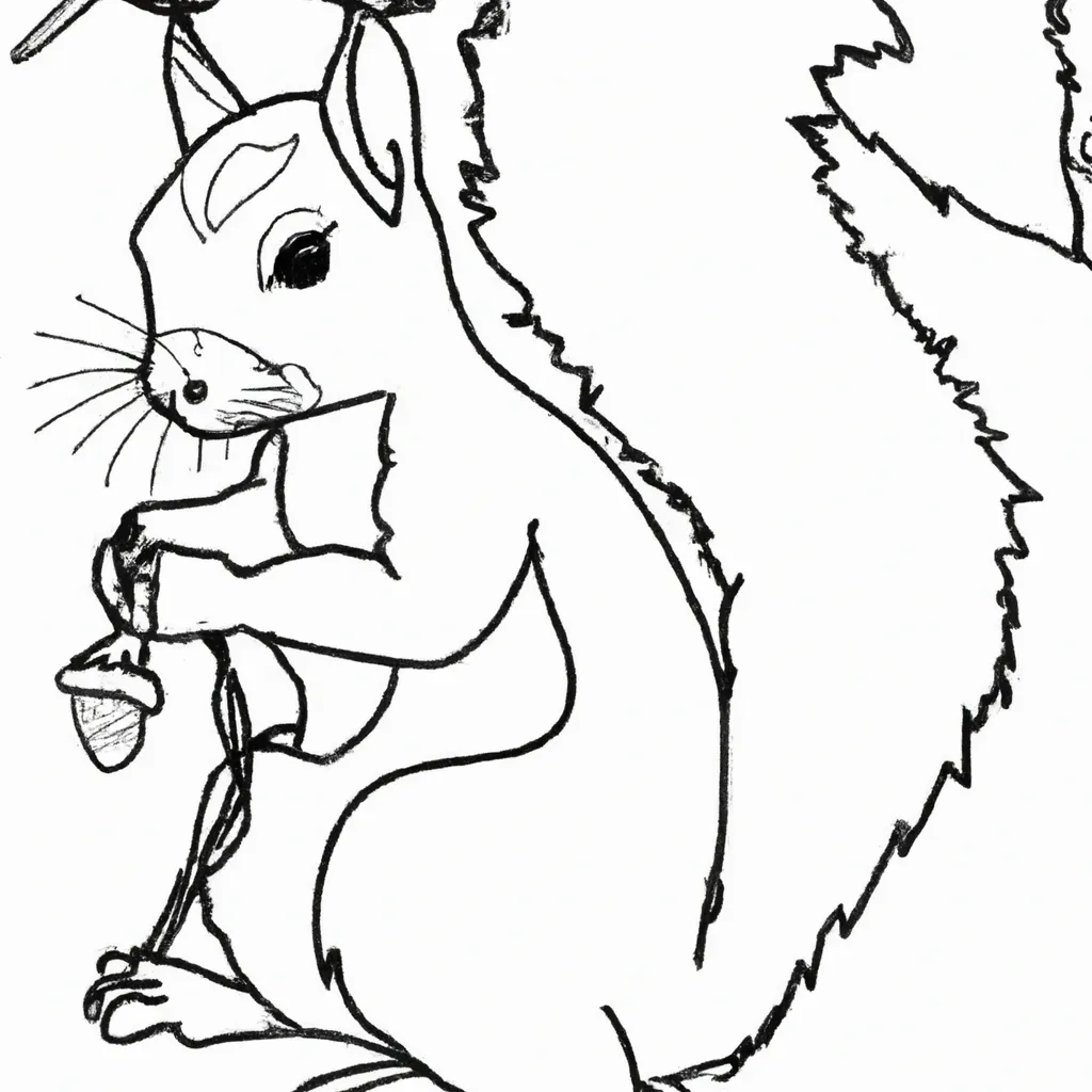 A Magia dos Desenhos de Esquilos para Colorir 8
