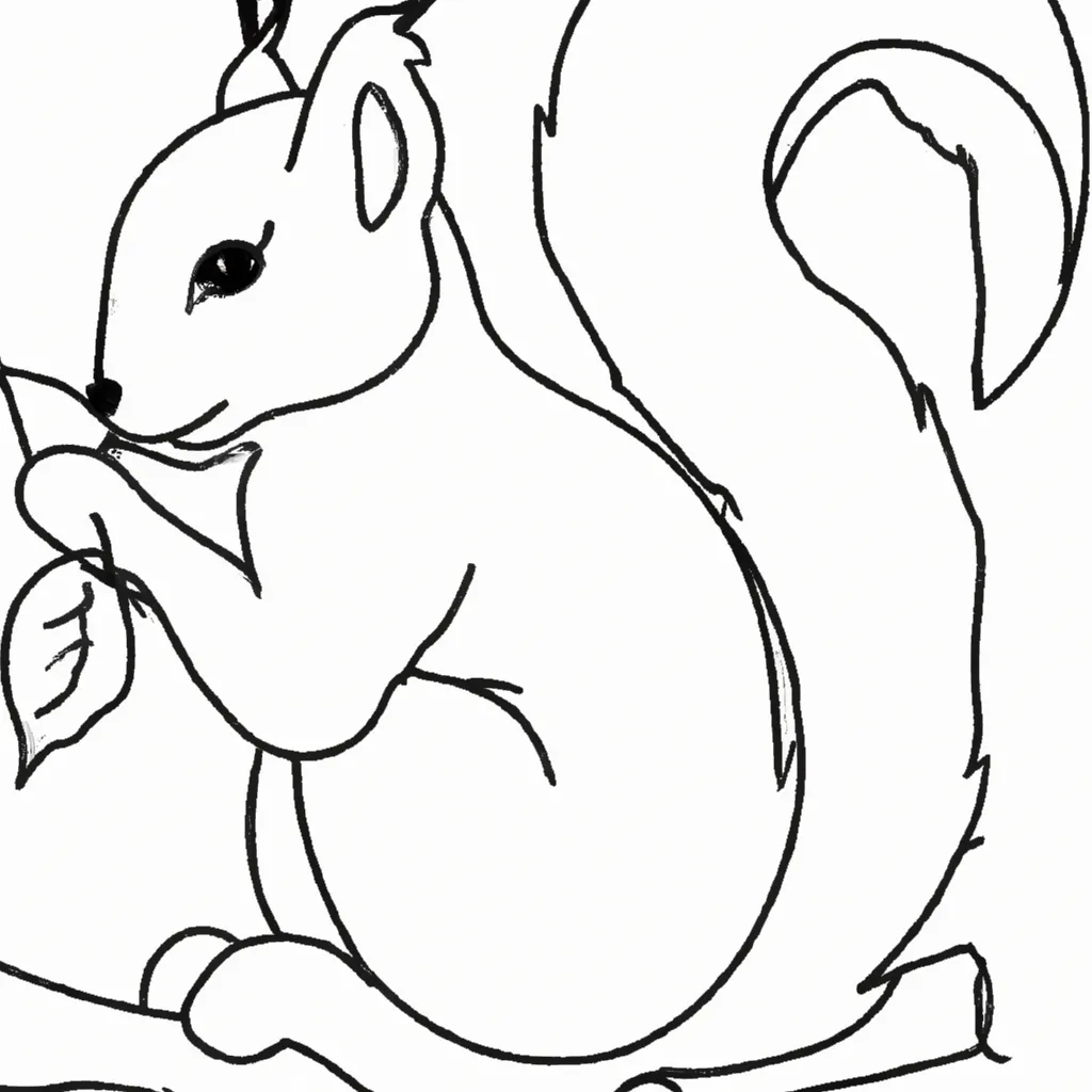 A Magia dos Desenhos de Esquilos para Colorir 10